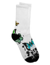 All Over Print Splatter Butterflies AOP Adult Crew Socks - TooLoud-Socks-TooLoud-White-Ladies-4-6-Davson Sales