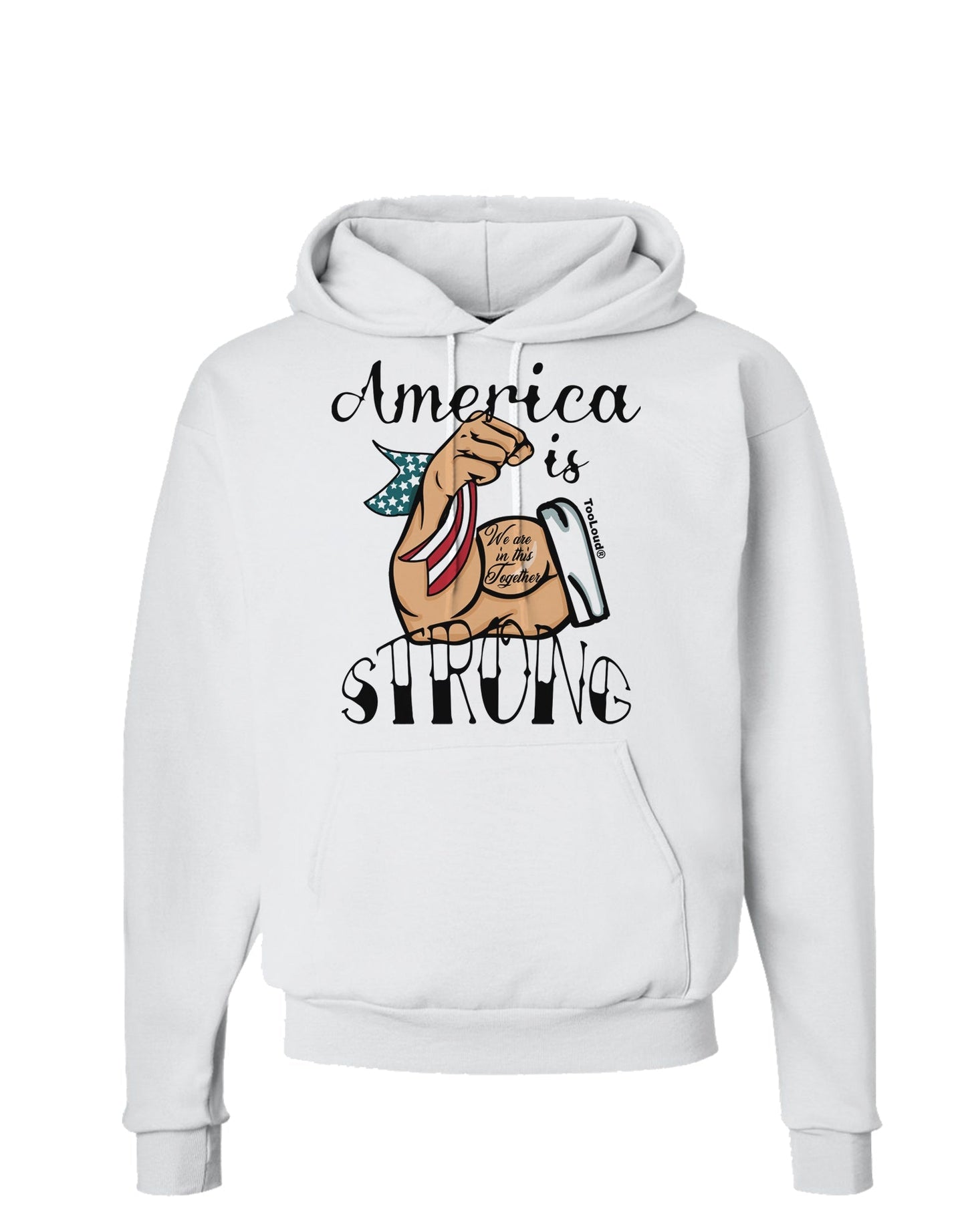America is Strong We will Overcome This Hoodie Sweatshirt-Hoodie-TooLoud-White-Small-Davson Sales