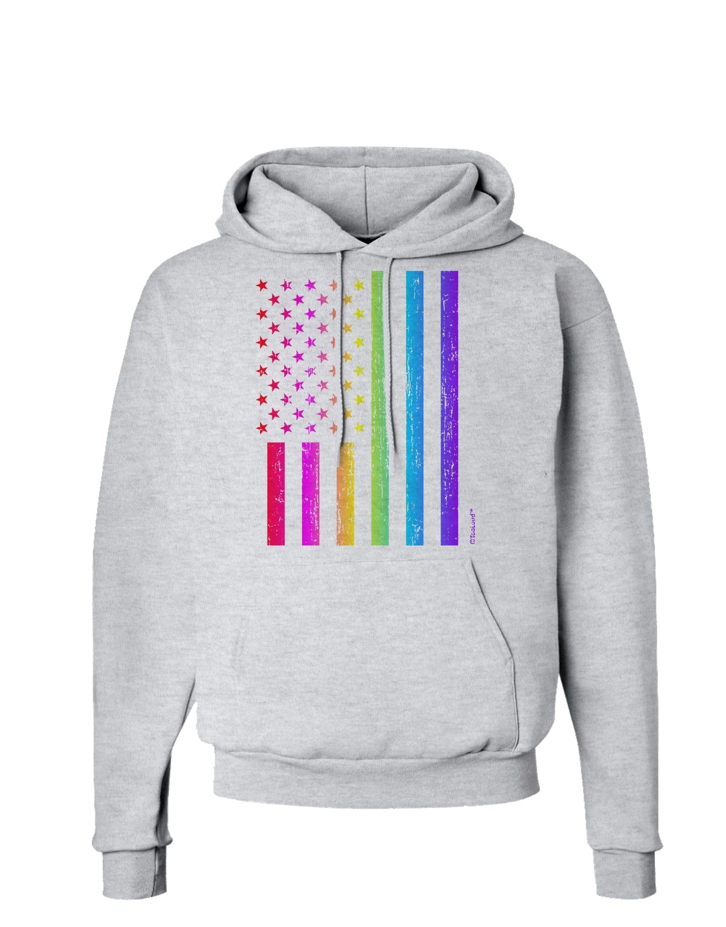 American Pride - Rainbow Flag Hoodie Sweatshirt-Hoodie-TooLoud-AshGray-Small-Davson Sales