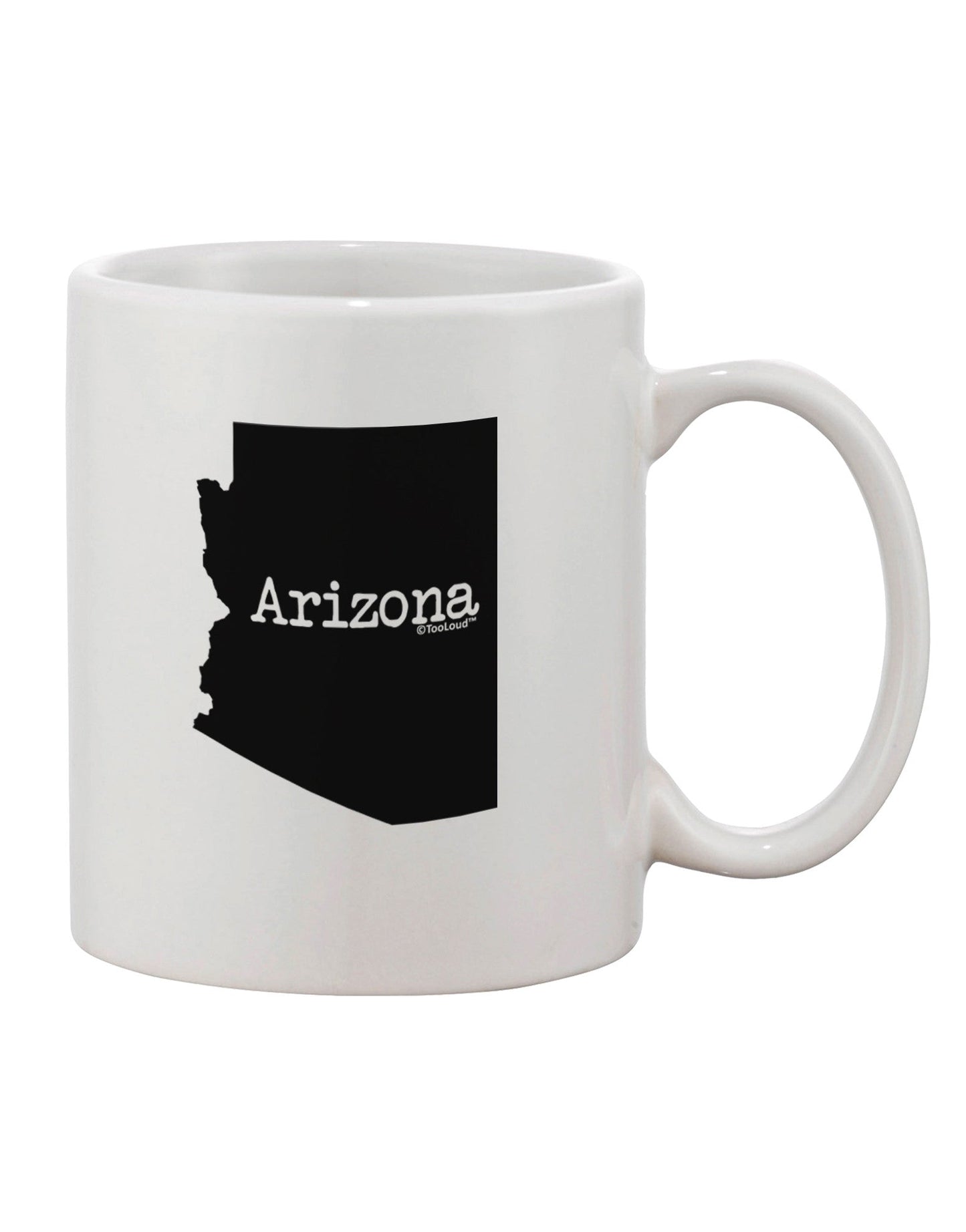Arizona State Shape Printed 11 oz Coffee Mug - Expertly Crafted Drinkware TooLoud-11 OZ Coffee Mug-TooLoud-White-Davson Sales