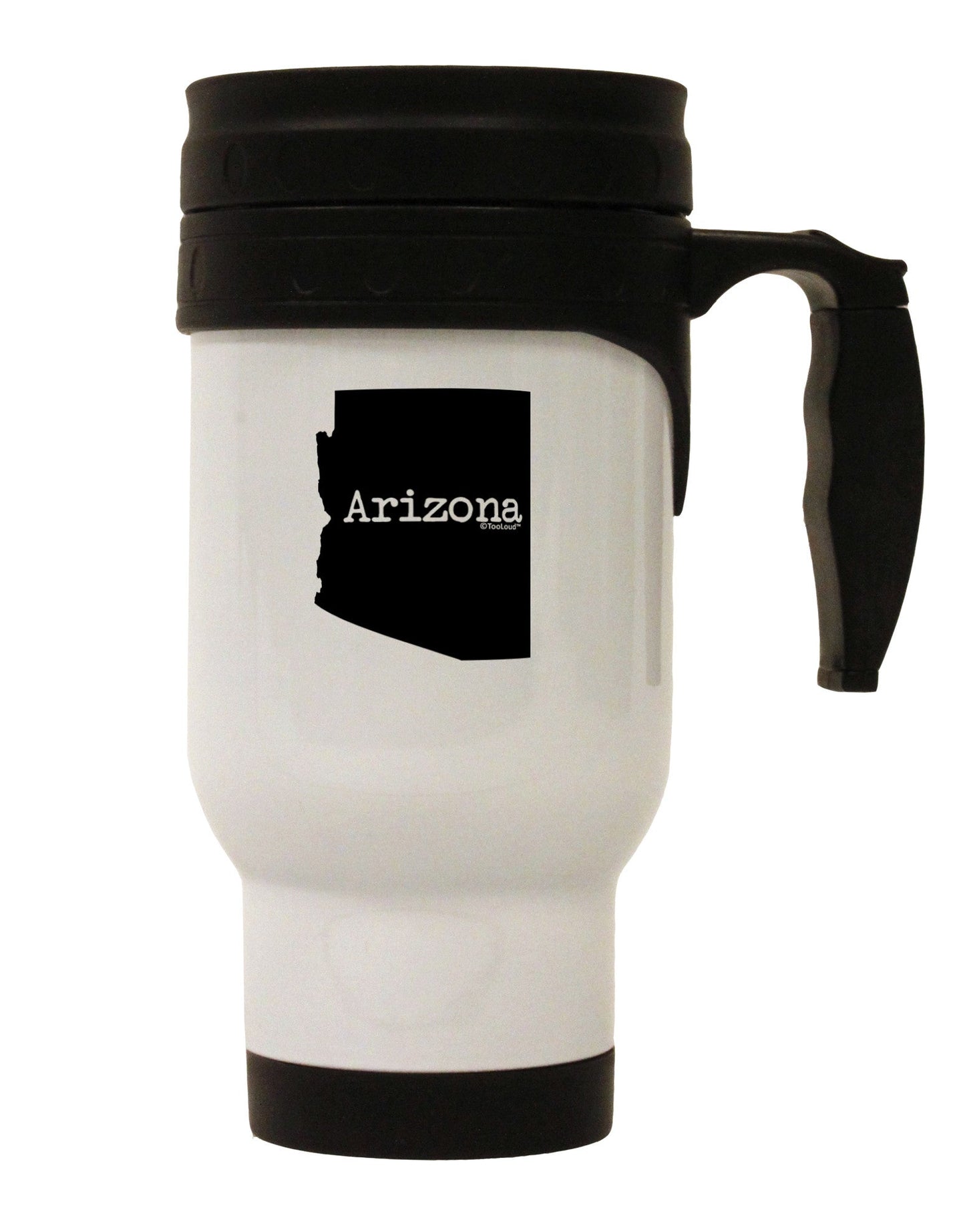 Arizona - United States Shape Stainless Steel 14oz Travel Mug-Travel Mugs-TooLoud-White-Davson Sales