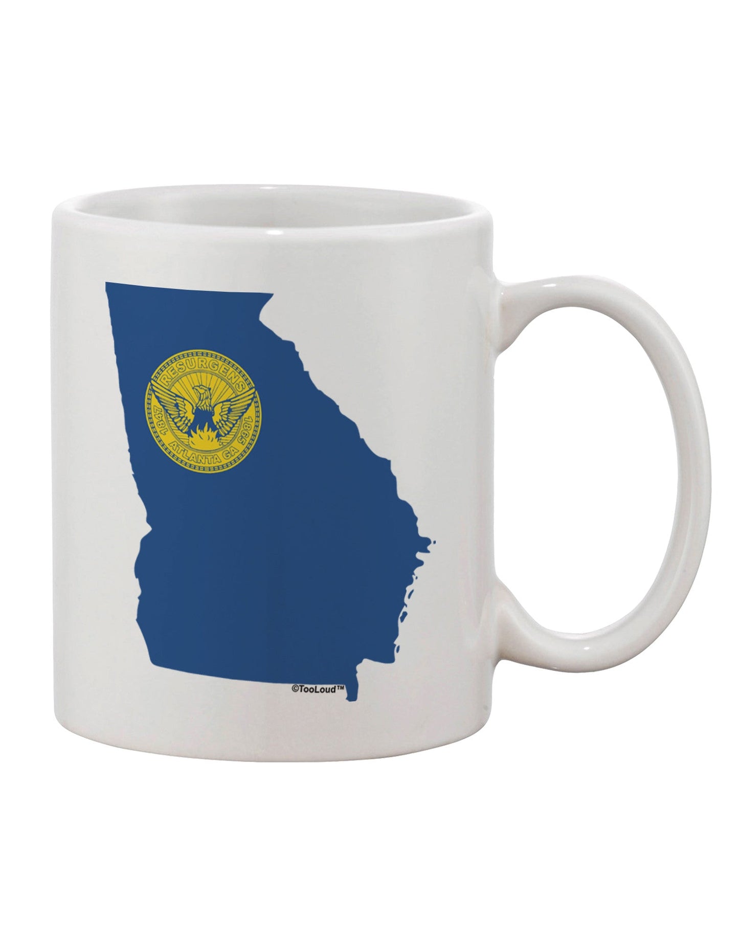 Atlanta Georgia Flag Printed 11 oz Coffee Mug - Exquisite Drinkware Expertise-11 OZ Coffee Mug-TooLoud-White-Davson Sales