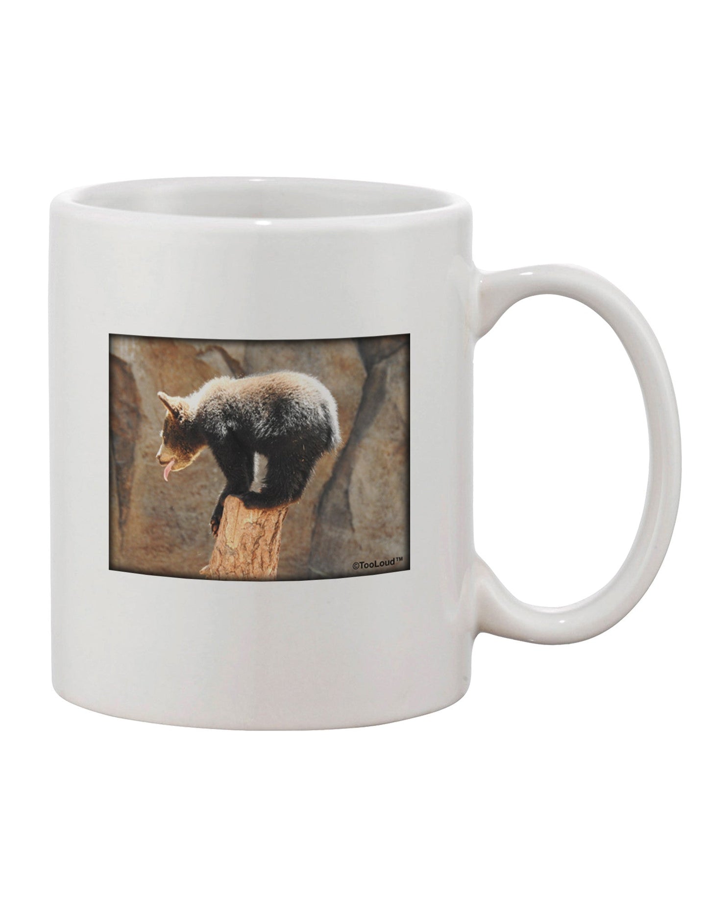 Balancing Bear Cub Printed 11 oz Coffee Mug - Expertly Crafted Drinkware-11 OZ Coffee Mug-TooLoud-White-Davson Sales