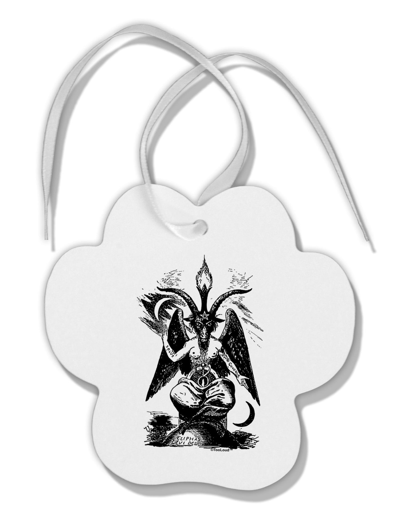 Baphomet Illustration Paw Print Shaped Ornament by TooLoud-TooLoud-White-Davson Sales