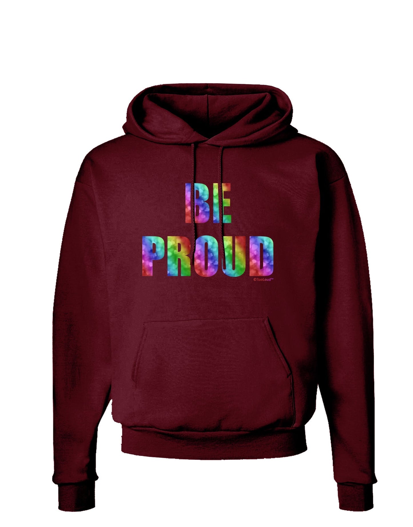 Be Proud Gay Pride - Rainbow Hearts Dark Hoodie Sweatshirt by TooLoud-Hoodie-TooLoud-Maroon-Small-Davson Sales