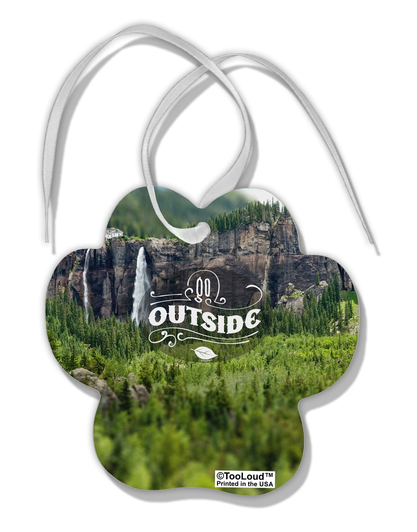 Beautiful Cliffs - Go Outside AOP Paw Print Shaped Ornament All Over Print by TooLoud-TooLoud-White-Davson Sales