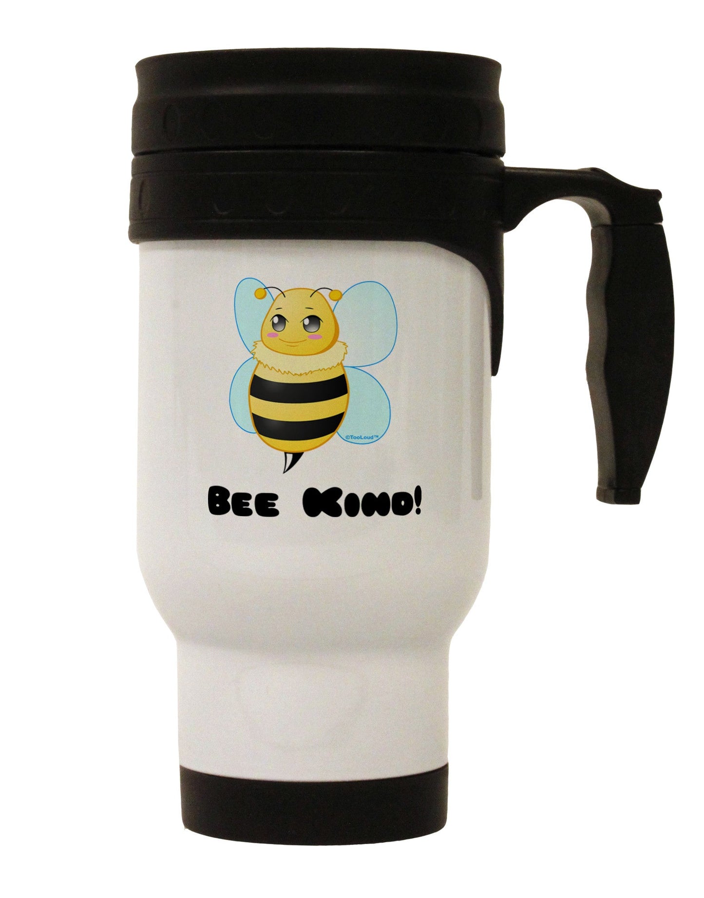Bee Kind Stainless Steel 14oz Travel Mug-Travel Mugs-TooLoud-White-Davson Sales