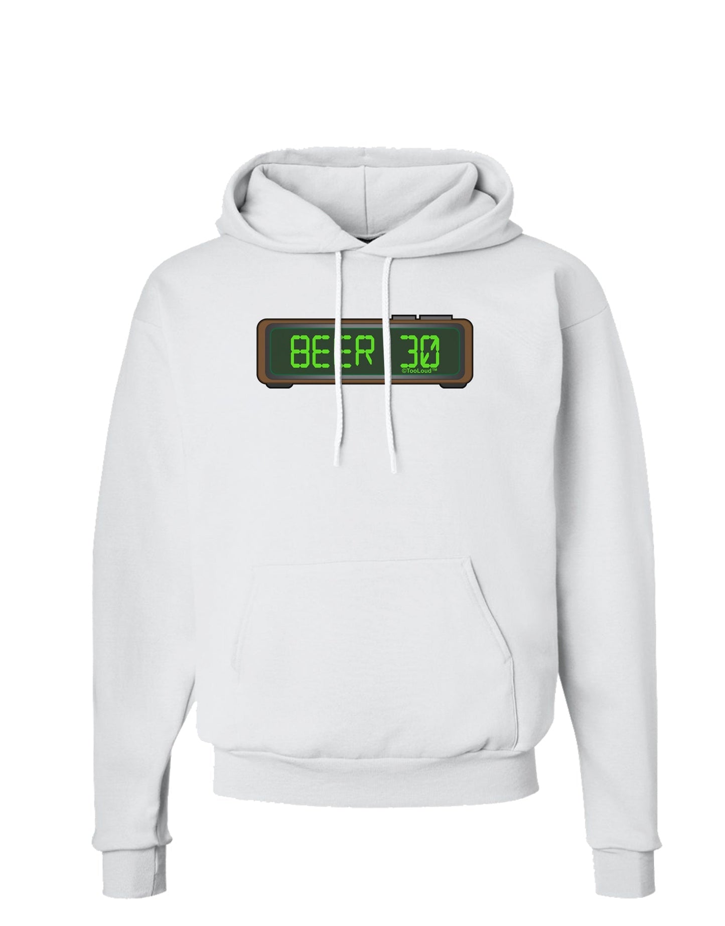 Beer 30 - Digital Clock Hoodie Sweatshirt by TooLoud-Wall Clock-TooLoud-White-Small-Davson Sales