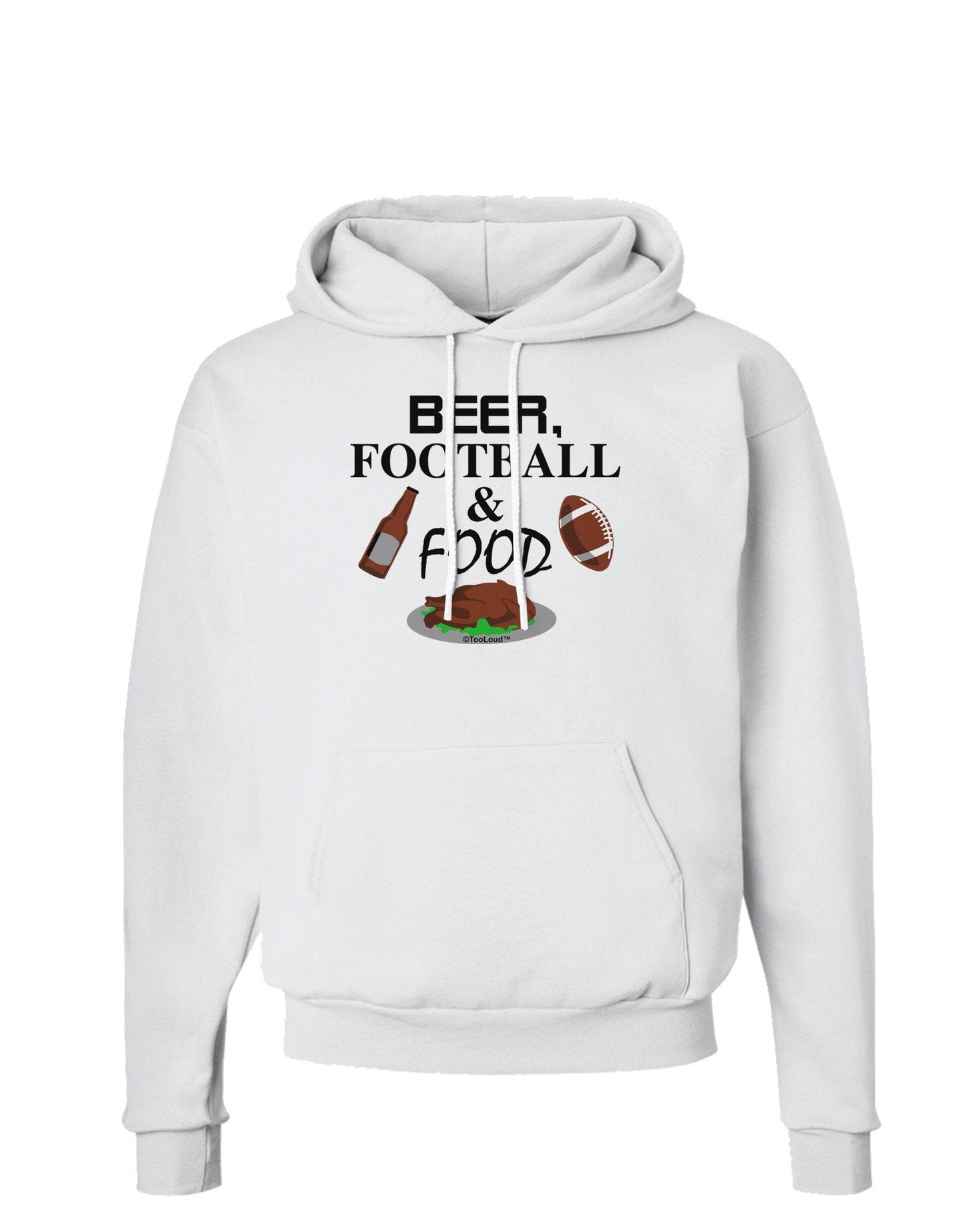 Beer Football Food Hoodie Sweatshirt-Hoodie-TooLoud-White-XXX-Large-Davson Sales