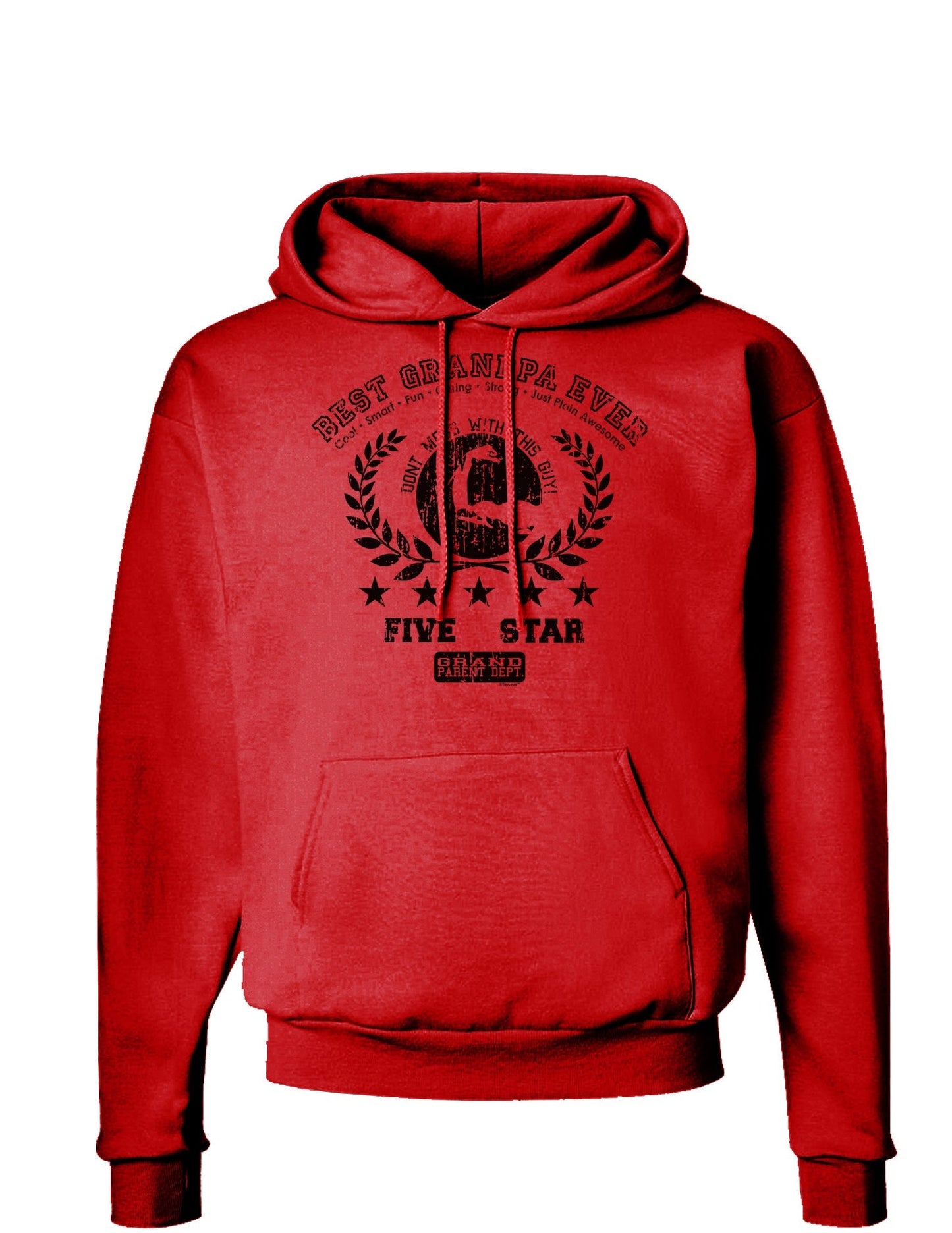 Best Grandpa Ever Distressed Collegiate Hoodie Sweatshirt-Hoodie-TooLoud-Red-Small-Davson Sales