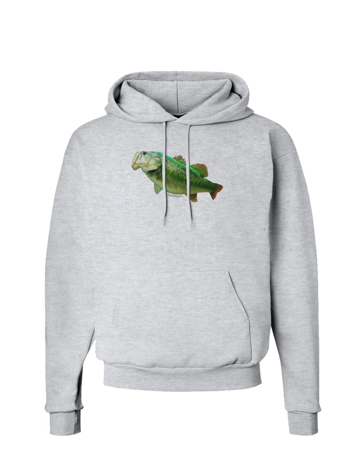 Big Bass Fish Hoodie Sweatshirt-Hoodie-TooLoud-AshGray-Small-Davson Sales