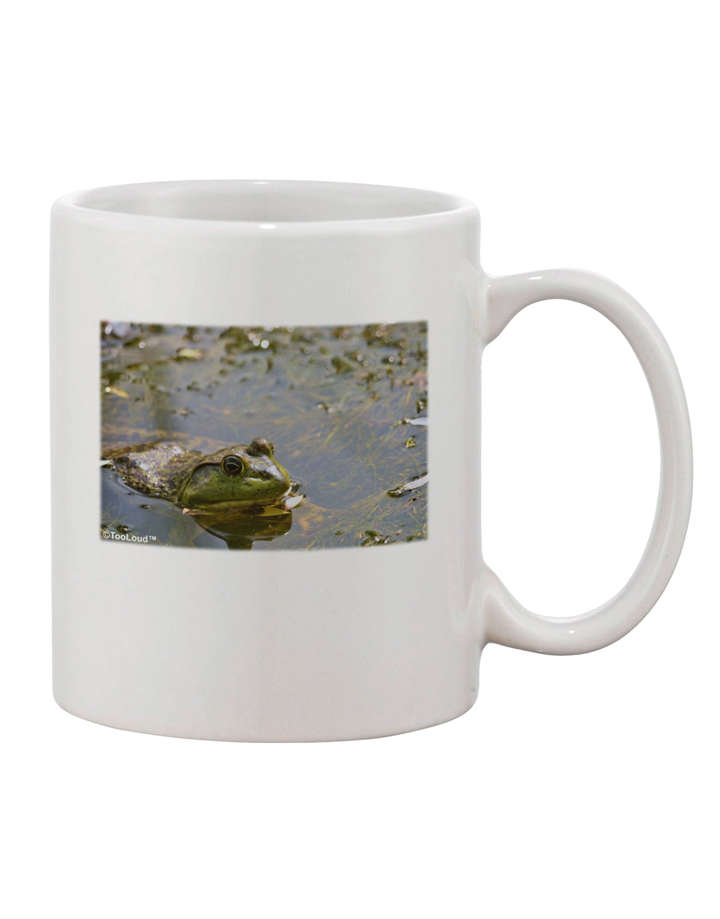 Bullfrog In Water - Exquisite 11 oz Coffee Mug by TooLoud-11 OZ Coffee Mug-TooLoud-White-Davson Sales