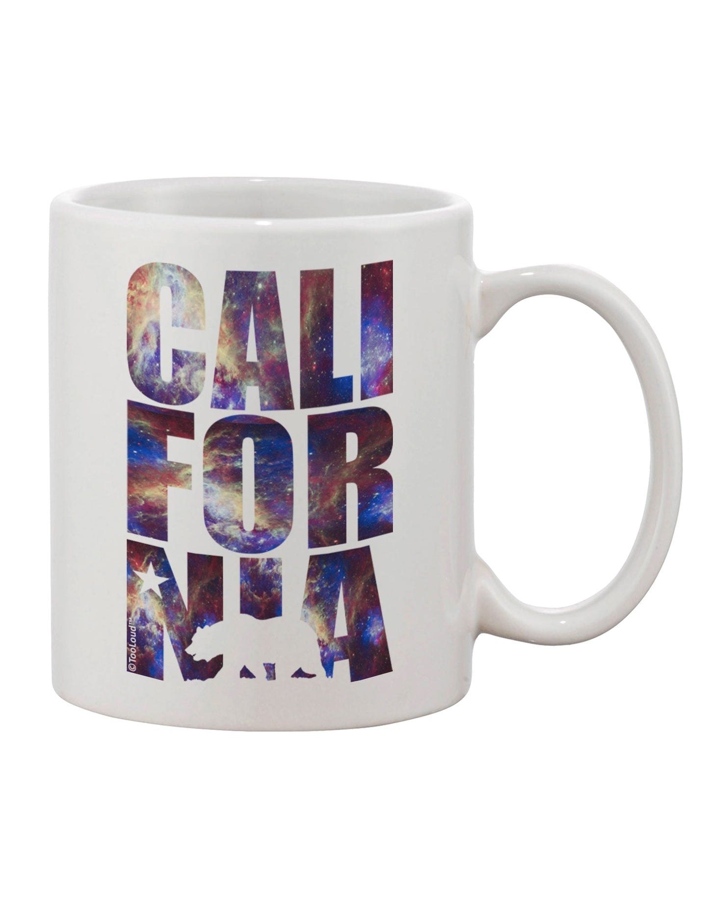 California Republic Design - Space Nebula Print 11 oz Coffee Mug - Expertly Crafted by TooLoud-11 OZ Coffee Mug-TooLoud-White-Davson Sales
