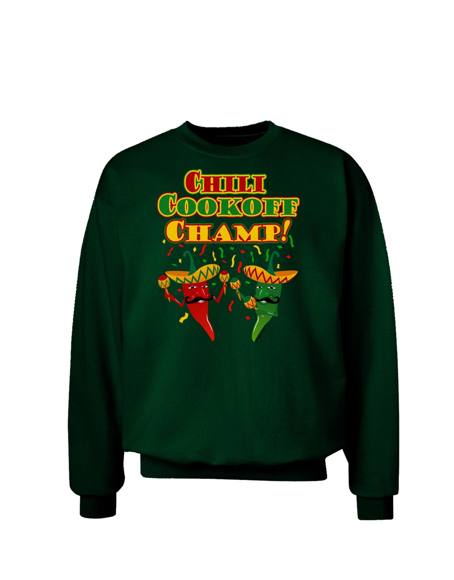 Chili Cookoff Champ! Chile Peppers Adult Dark Sweatshirt-Sweatshirts-TooLoud-Deep-Forest-Green-Small-Davson Sales
