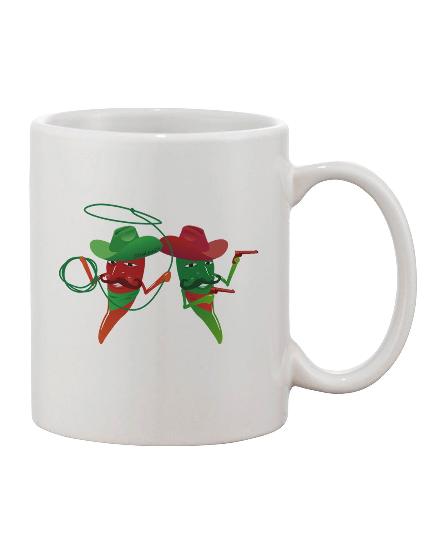 Chili Peppers Cowboy Printed Coffee Mug - Perfect for Sipping in Style! - TooLoud-11 OZ Coffee Mug-TooLoud-White-Davson Sales