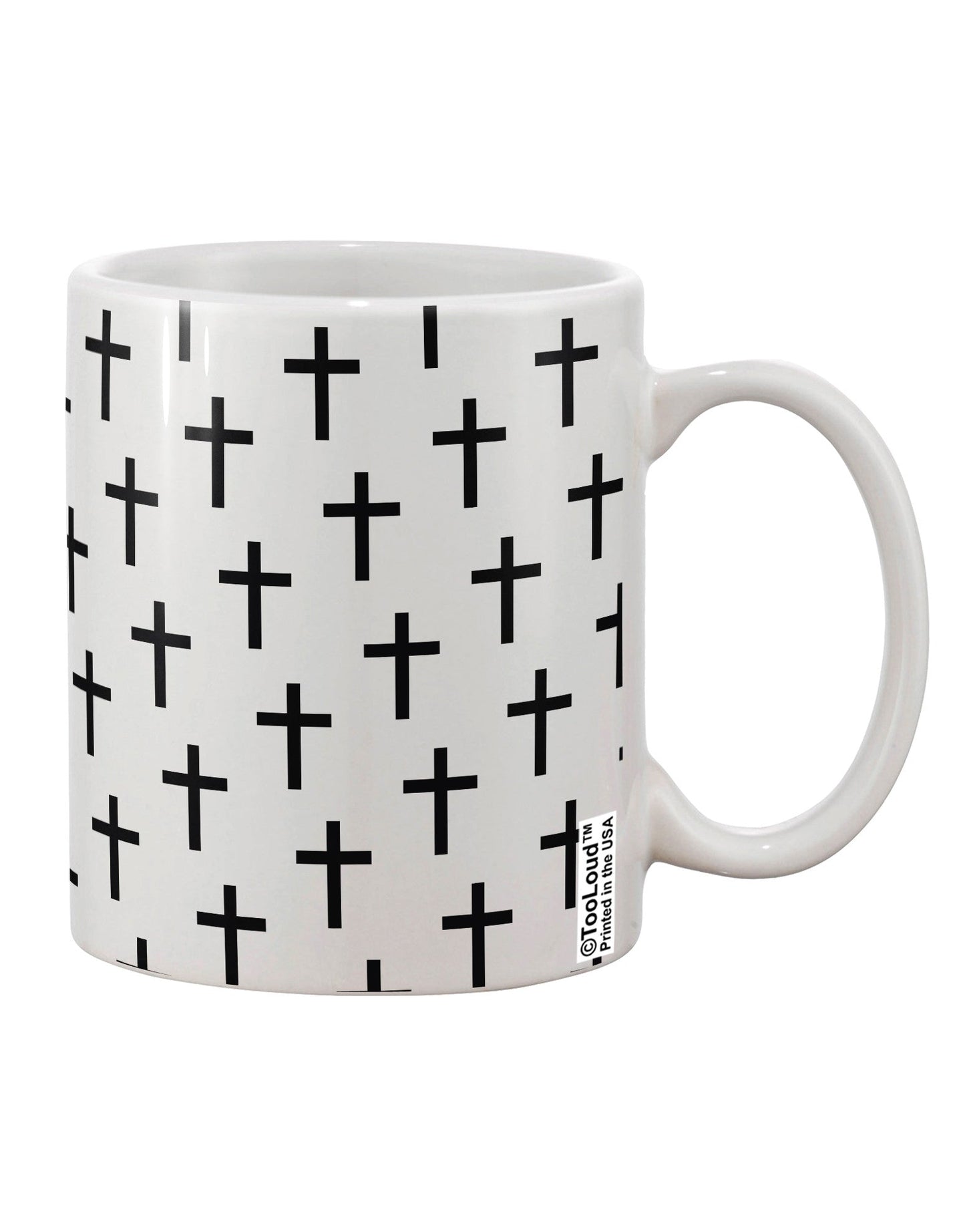 Christian Crosses Printed 11 oz Coffee Mug - Exquisitely Crafted Drinkware TooLoud-11 OZ Coffee Mug-TooLoud-White-Davson Sales