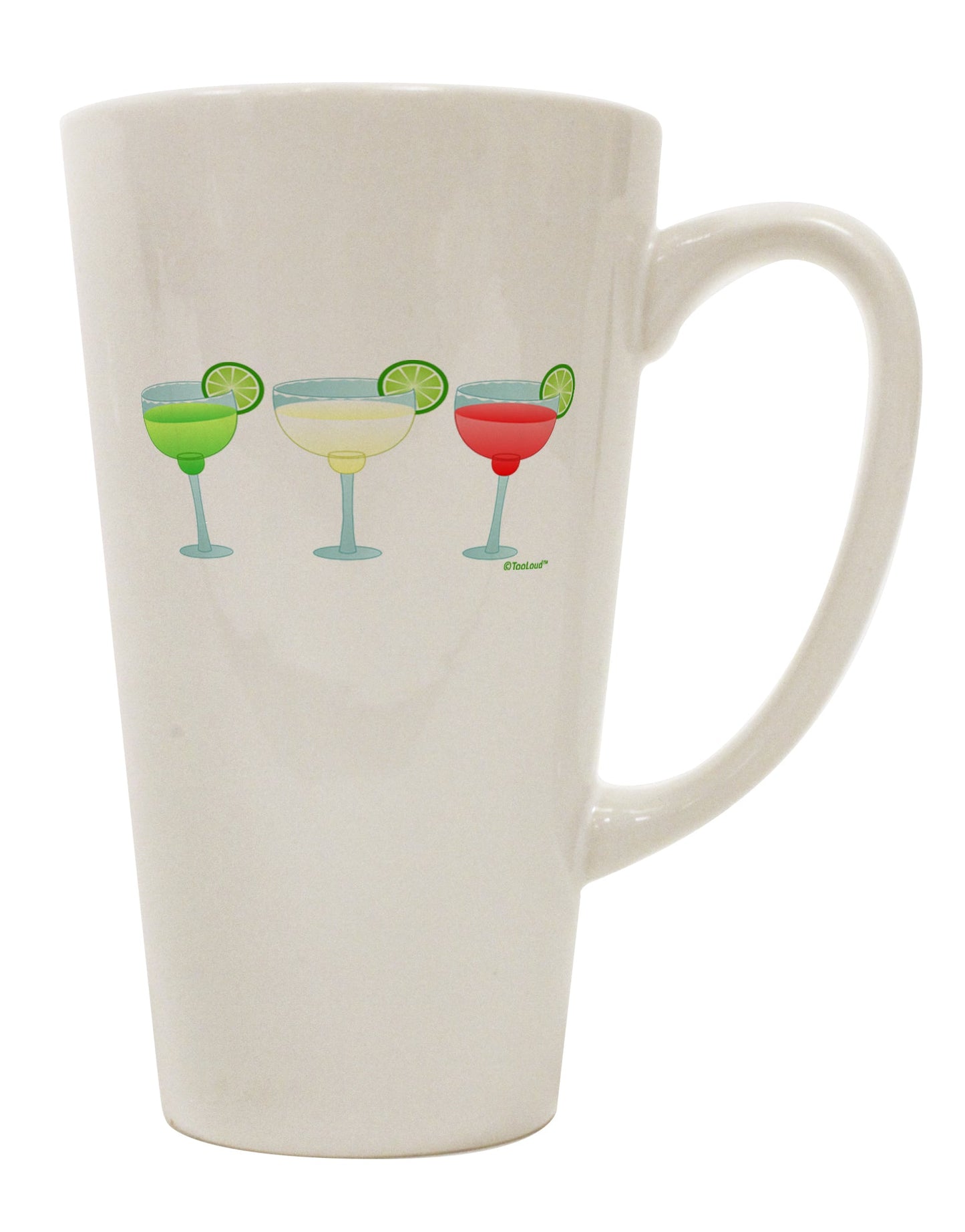 Cinco de Mayo 16 Ounce Conical Latte Coffee Mug - Expertly Crafted for Margaritas in Vibrant Mexican Flag Colors by TooLoud-Conical Latte Mug-TooLoud-White-Davson Sales