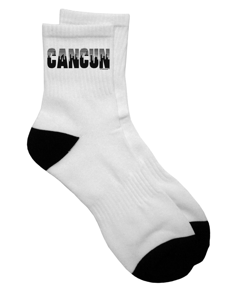 Cinco de Mayo Adult Short Socks Inspired by Cancun, Mexico - TooLoud-Socks-TooLoud-White-Ladies-4-6-Davson Sales