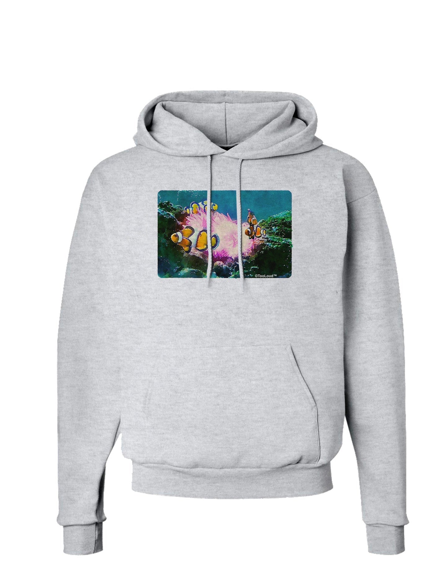 Clownfish Watercolor Hoodie Sweatshirt-Hoodie-TooLoud-AshGray-Small-Davson Sales