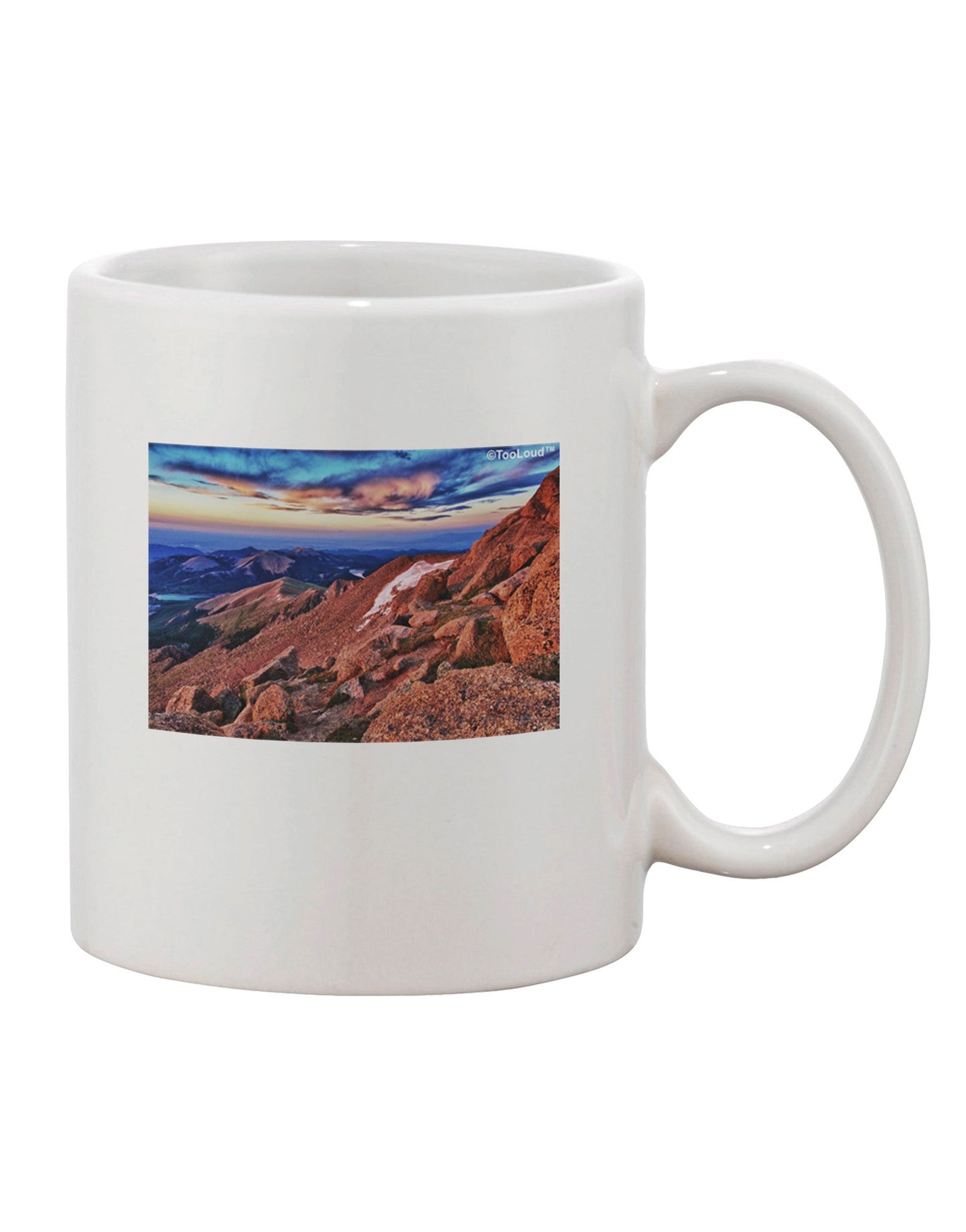Colorado Mountain Sunset Printed 11 oz Coffee Mug - Expertly Crafted Drinkware-11 OZ Coffee Mug-TooLoud-White-Davson Sales