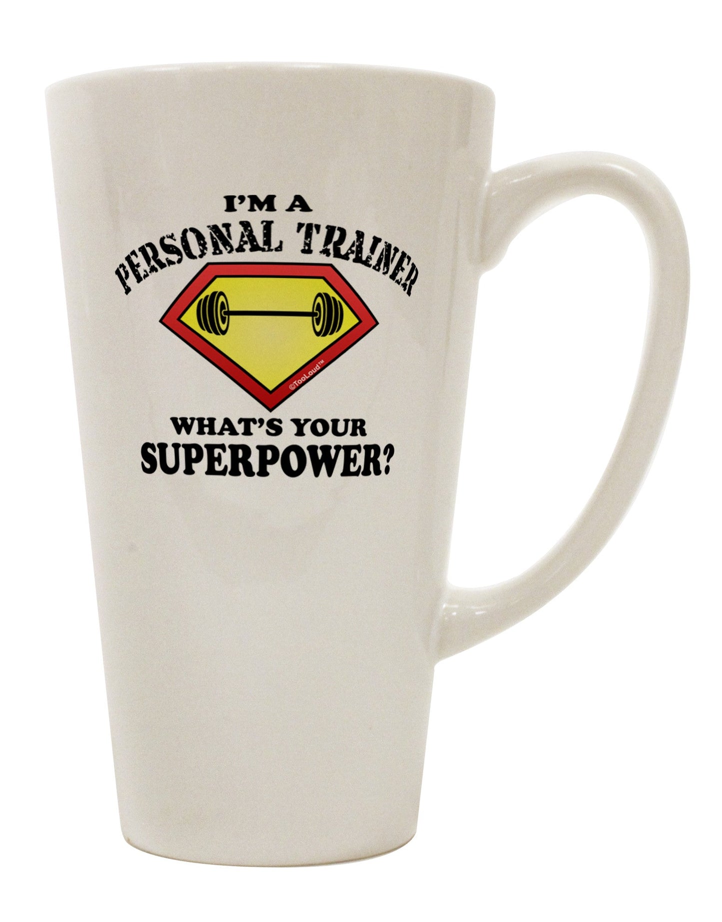 Conical Latte Coffee Mug - The Perfect Companion for Personal Trainers - TooLoud-Conical Latte Mug-TooLoud-White-Davson Sales