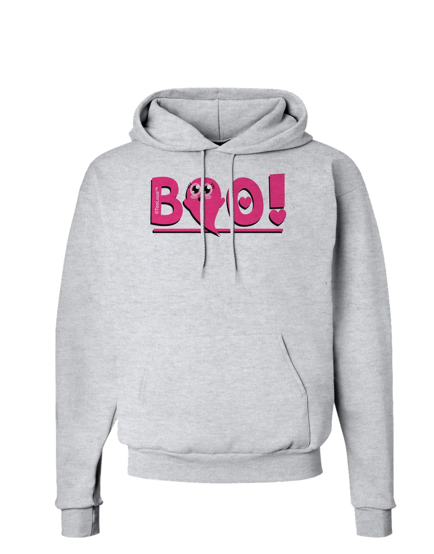 Cute Boo Text Pink Hoodie Sweatshirt-Hoodie-TooLoud-AshGray-Small-Davson Sales