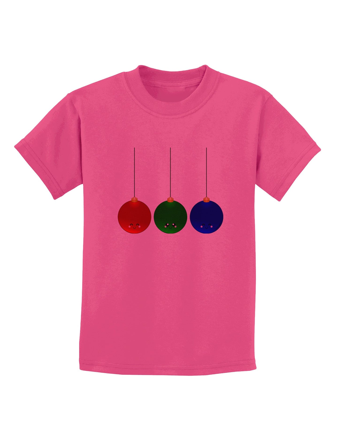 Cute Christmas Ornaments Childrens T-Shirt-Ornament-TooLoud-Sangria-X-Small-Davson Sales