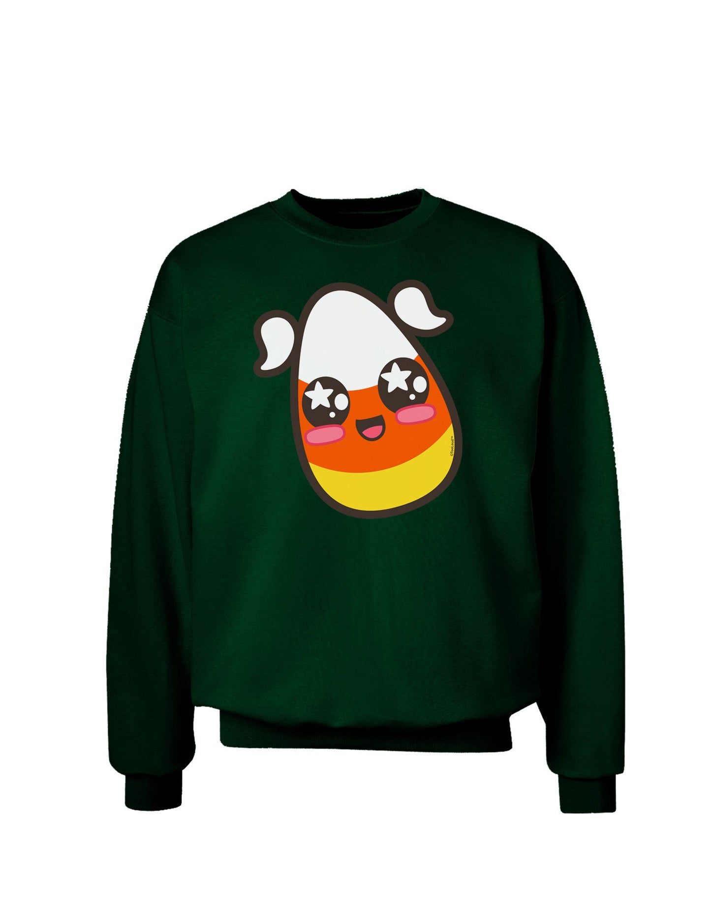 Cute Girl Child Candy Corn Family Halloween Adult Dark Sweatshirt-Sweatshirts-TooLoud-Deep-Forest-Green-Small-Davson Sales