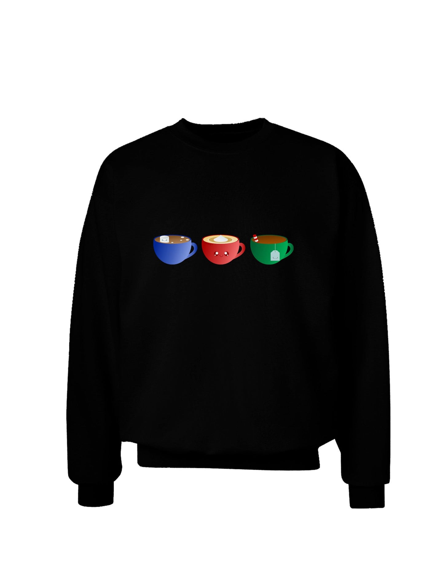 Cute Holiday Drink Set - Christmas Adult Dark Sweatshirt-Sweatshirts-TooLoud-Black-Small-Davson Sales
