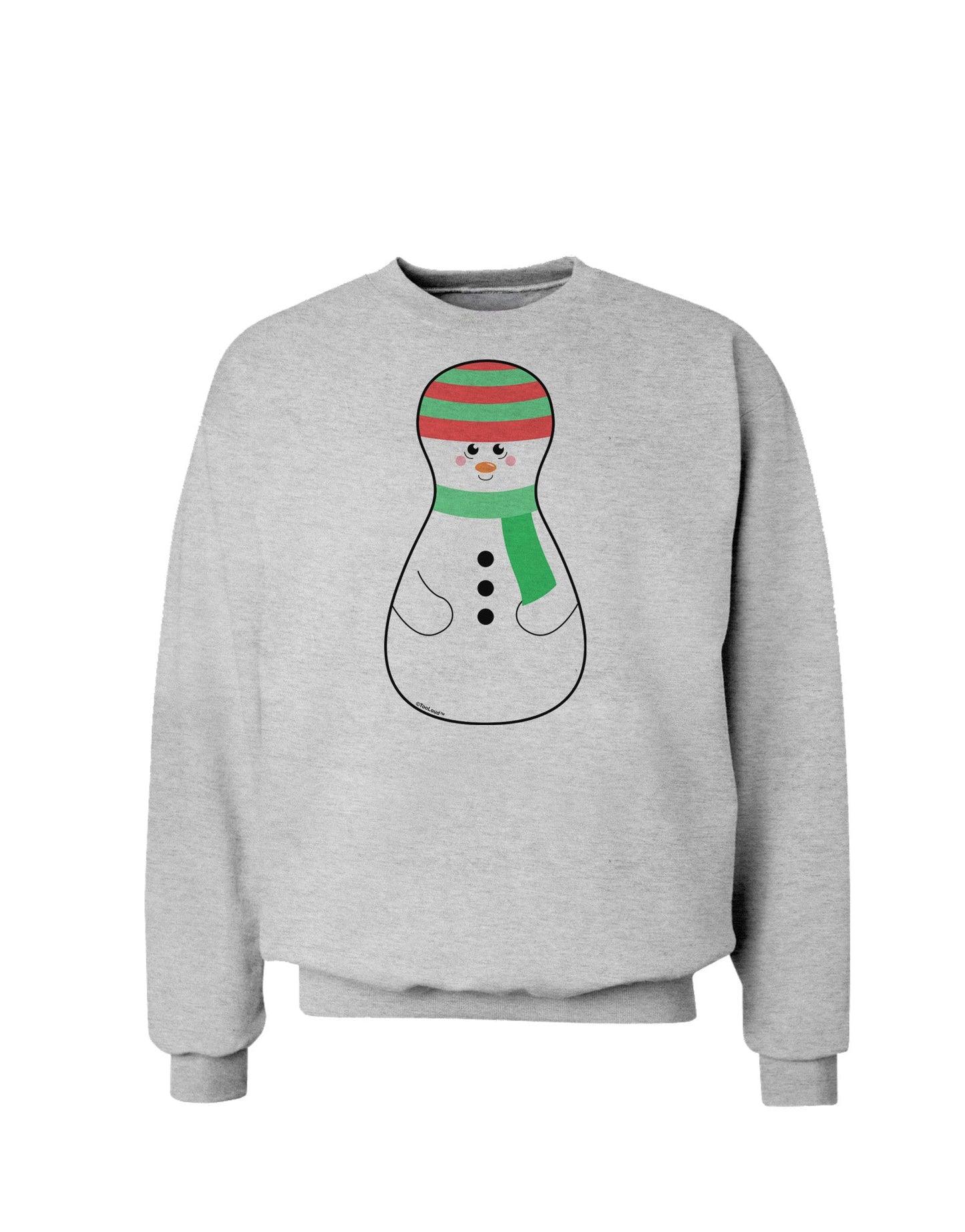 Cute Snowman Matryoshka Nesting Doll - Christmas Sweatshirt-Sweatshirts-TooLoud-AshGray-Small-Davson Sales