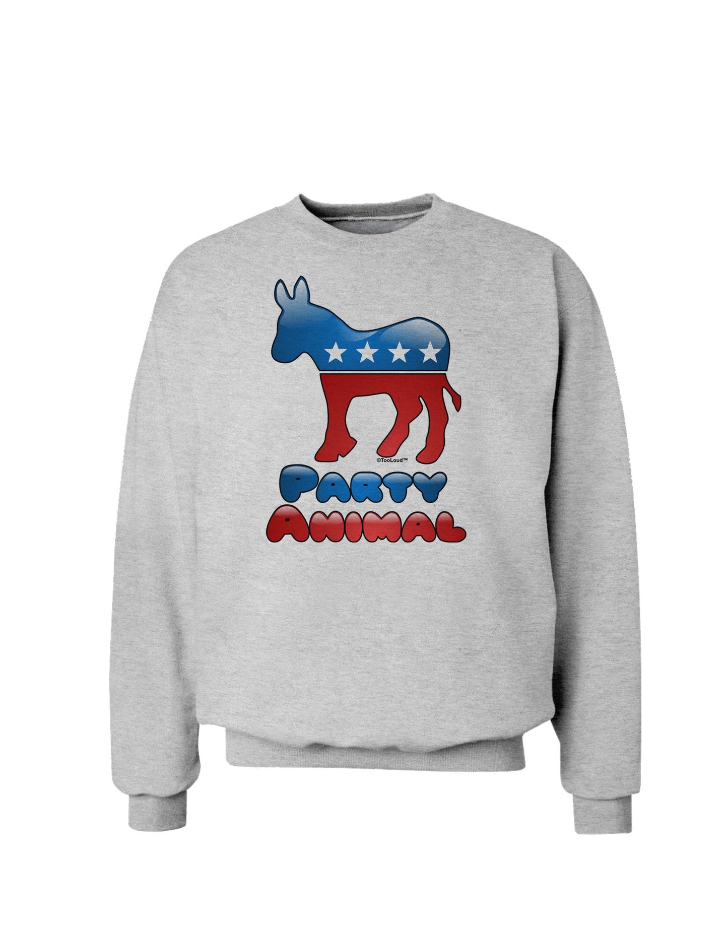 Democrat Party Animal Sweatshirt-Sweatshirts-TooLoud-AshGray-Small-Davson Sales