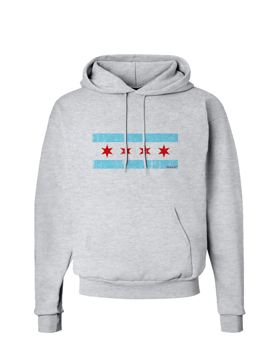 Distressed Chicago Flag Design Hoodie Sweatshirt by TooLoud-Hoodie-TooLoud-White-Small-Davson Sales