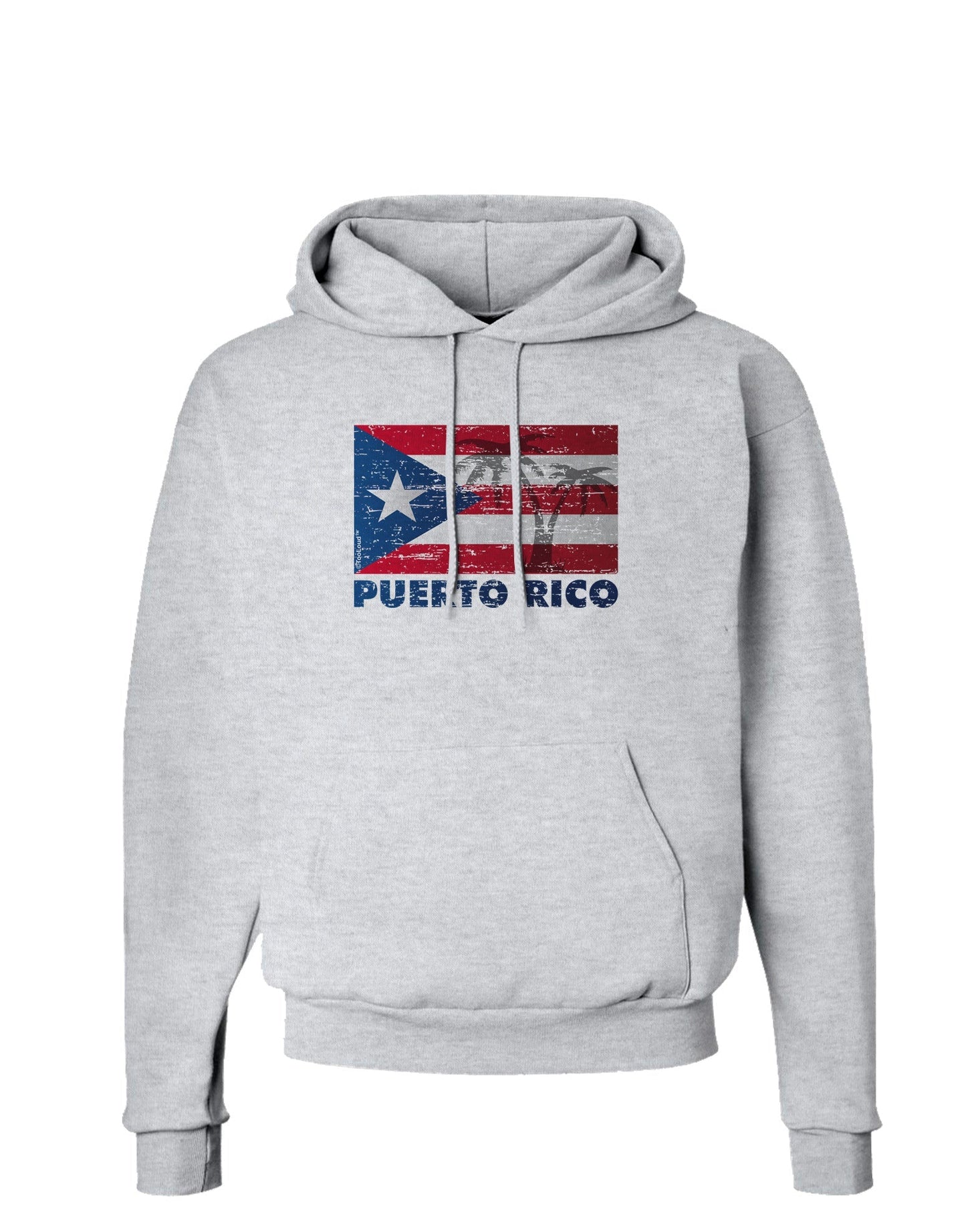 Distressed Puerto Rico Flag Hoodie Sweatshirt-Hoodie-TooLoud-AshGray-Small-Davson Sales