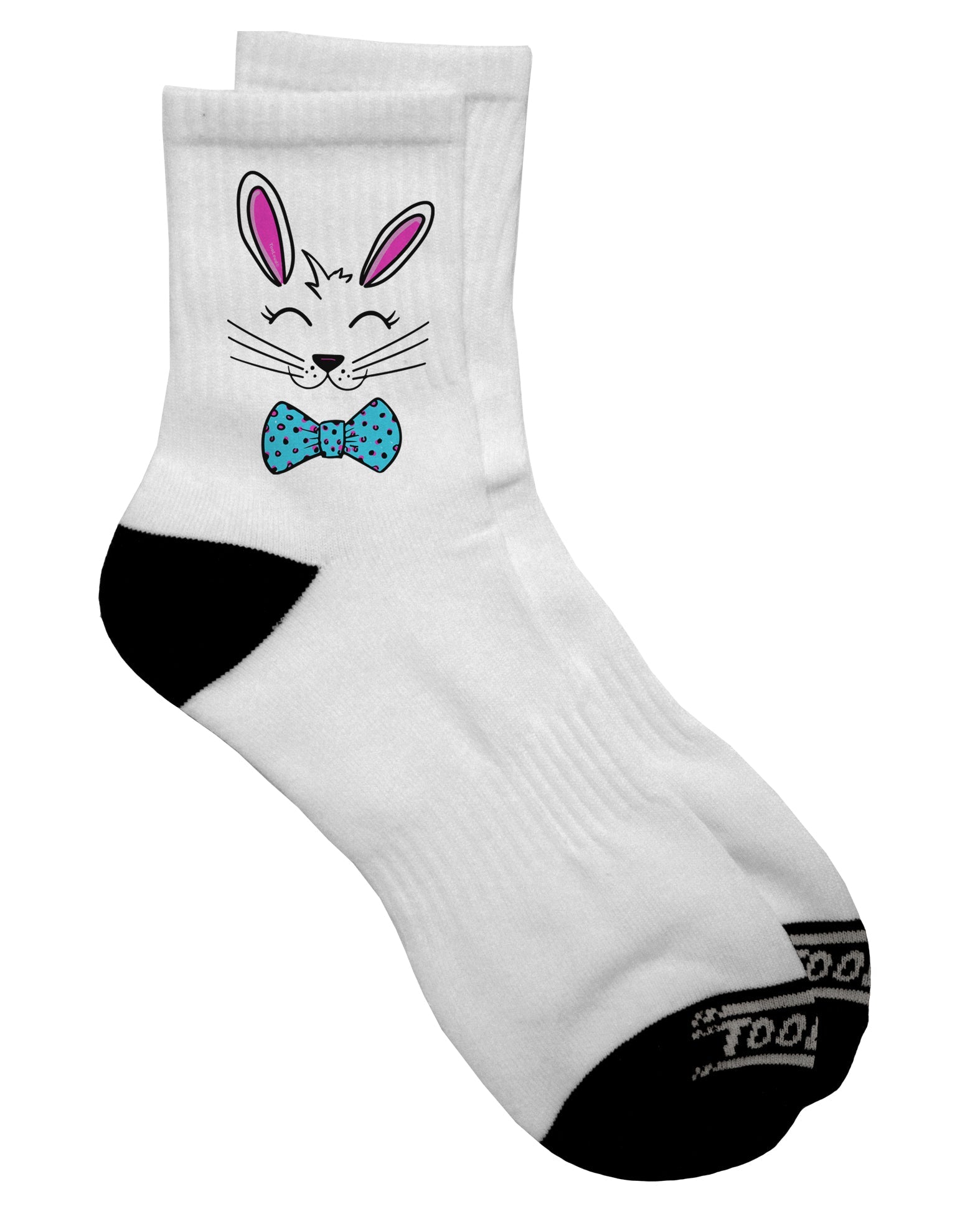 Easter Bunny Face Dark Adult Socks - A Festive Addition to Your Wardrobe-Socks-TooLoud-Short-Ladies-4-6-Davson Sales