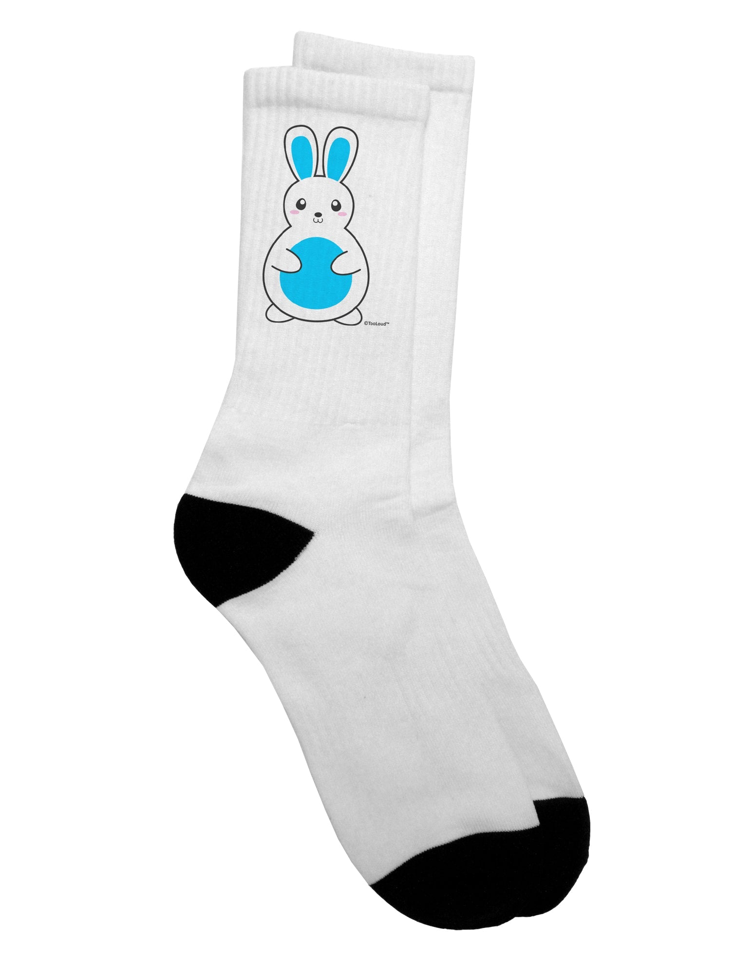 Easter Bunny Inspired Blue Adult Crew Socks - Exclusively by TooLoud-Socks-TooLoud-White-Ladies-4-6-Davson Sales
