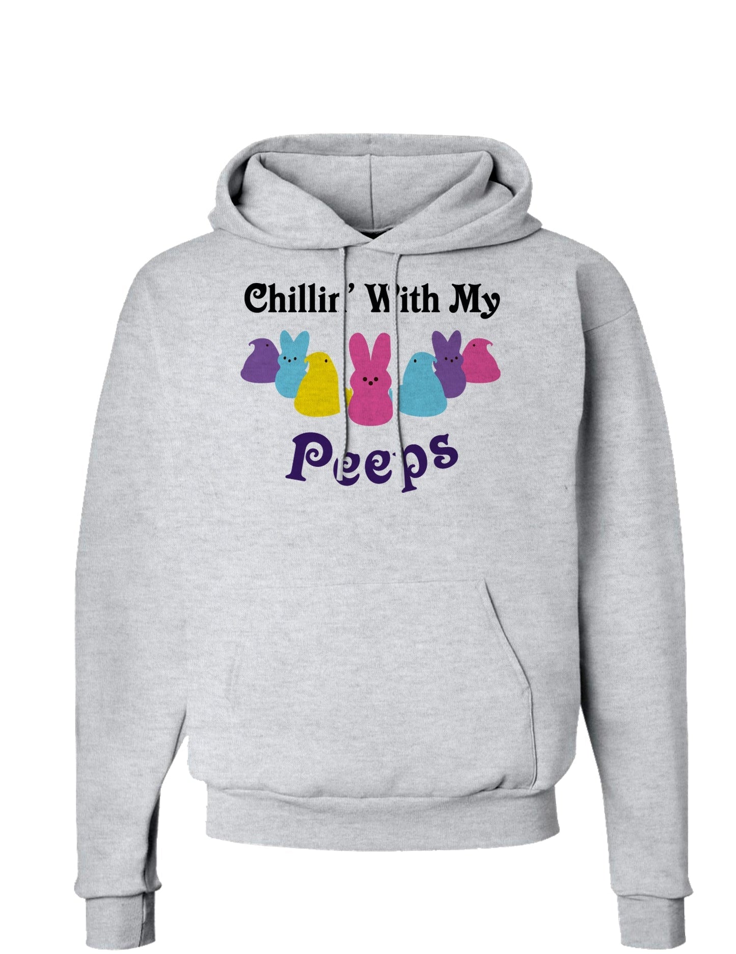 Easter Hoodie Sweatshirt - Hooded Sweatshirts Choose From Many Designs!-Hoodie-TooLoud-Grey-Small-Chillen With My Peeps-Davson Sales