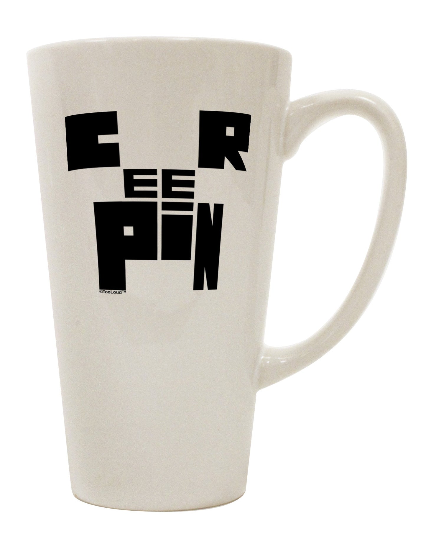 Elegant 16 Ounce Conical Latte Coffee Mug - Perfect for Coffee Connoisseurs TooLoud-Conical Latte Mug-TooLoud-White-Davson Sales