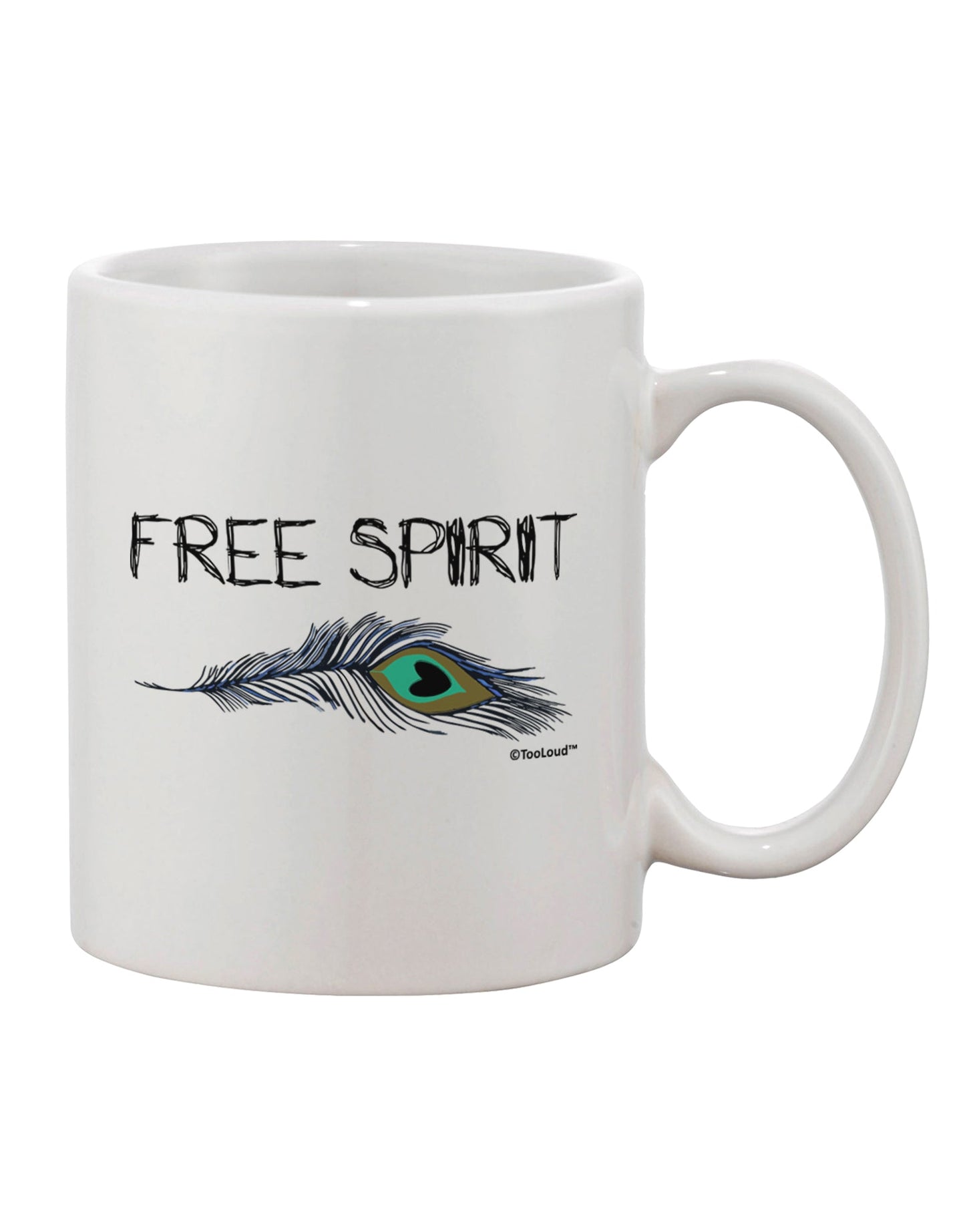 Elegant Feather Pattern - Free Spirit Printed 11 oz Coffee Mug by TooLoud-11 OZ Coffee Mug-TooLoud-White-Davson Sales