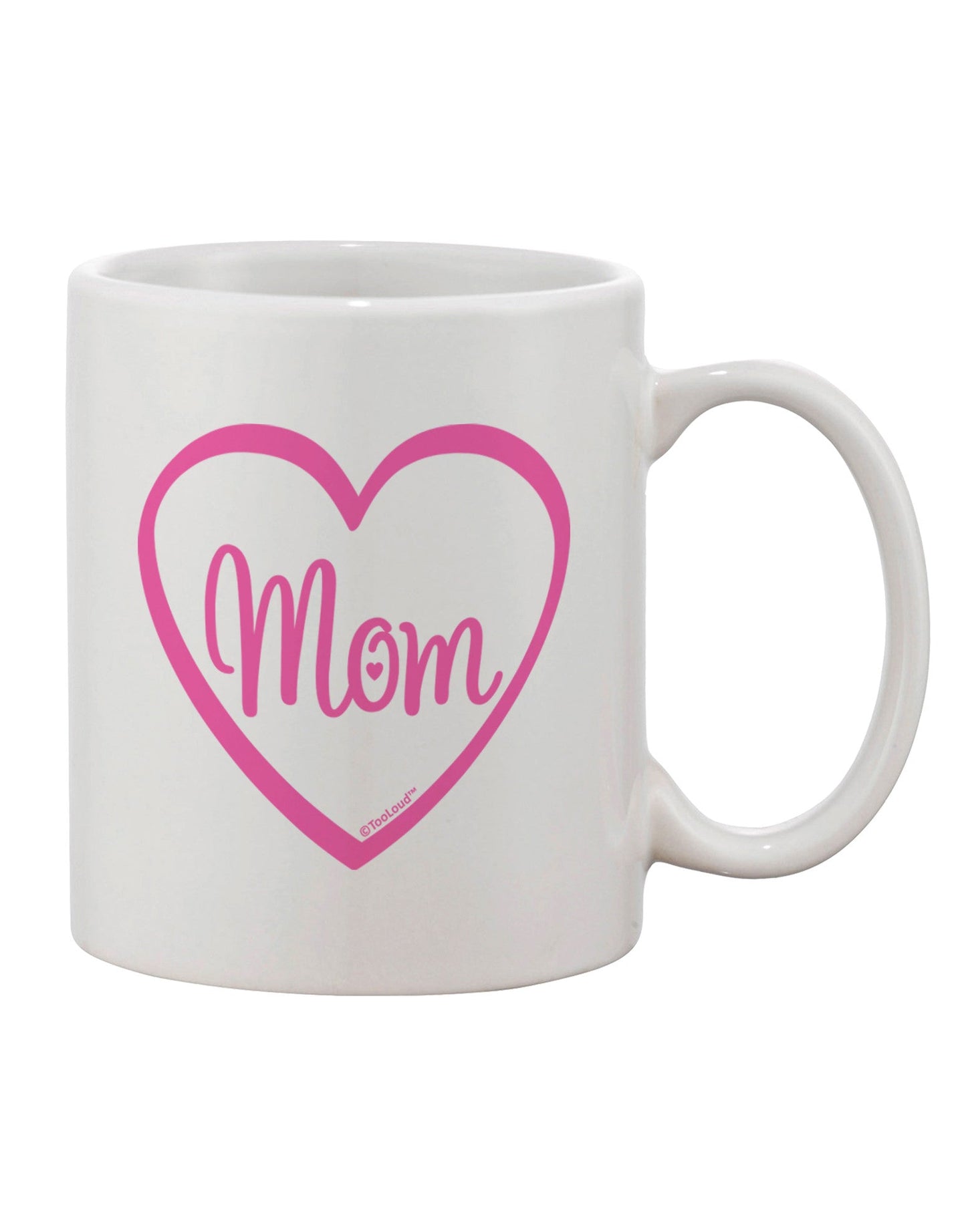 Elegant Mom Heart Design - Exquisite Pink Printed 11 oz Coffee Mug by TooLoud-11 OZ Coffee Mug-TooLoud-White-Davson Sales