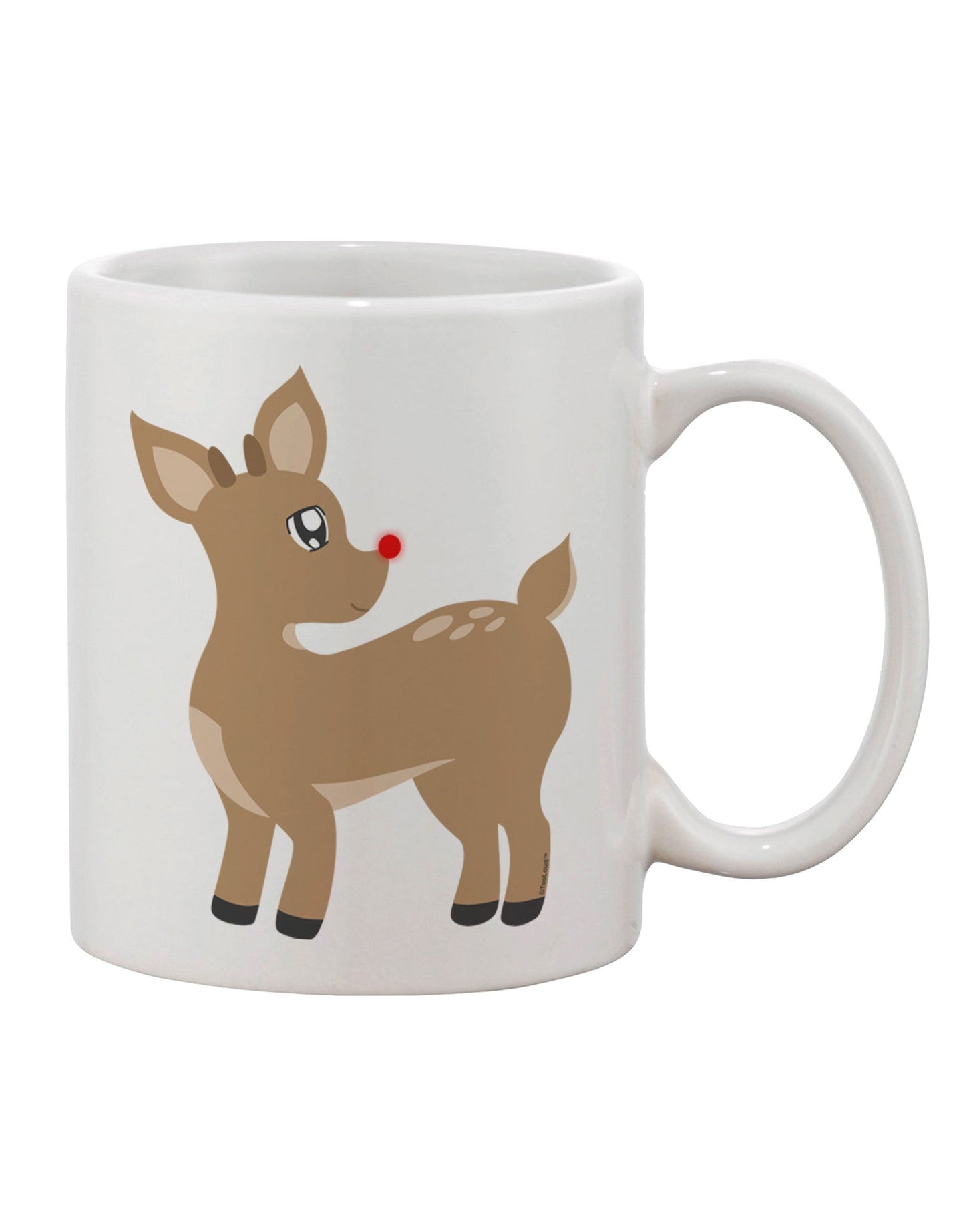 Elegant Rudolph the Reindeer - Festive 11 oz Christmas Coffee Mug by TooLoud-11 OZ Coffee Mug-TooLoud-White-Davson Sales