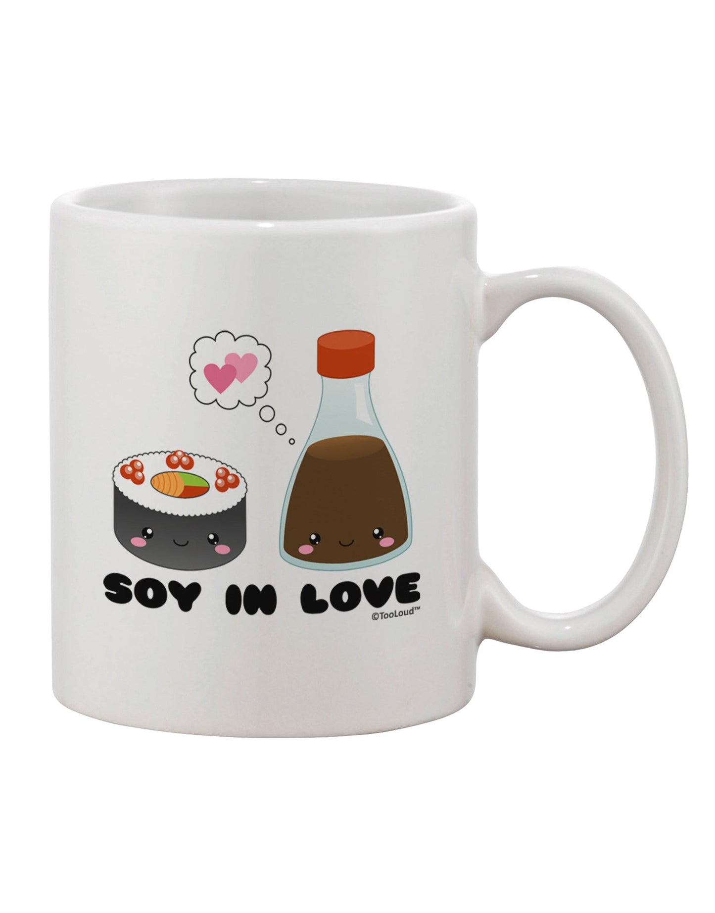 Elegant Sushi and Soy Sauce - Soy Infatuation Printed 11 oz Coffee Mug by TooLoud-11 OZ Coffee Mug-TooLoud-White-Davson Sales