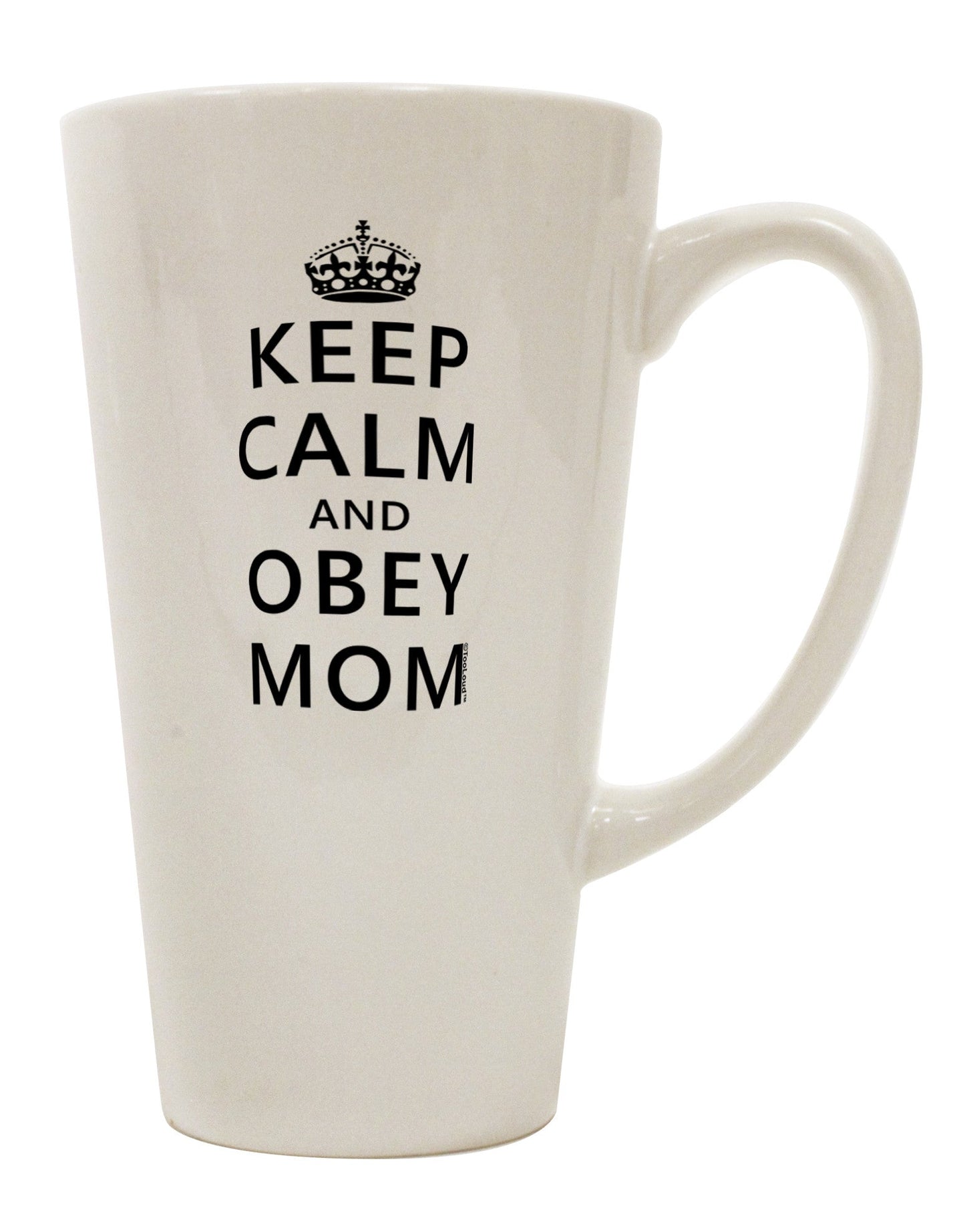 Elevate Your Coffee Experience with the 16 Ounce Conical Latte Coffee Mug - TooLoud-Conical Latte Mug-TooLoud-White-Davson Sales