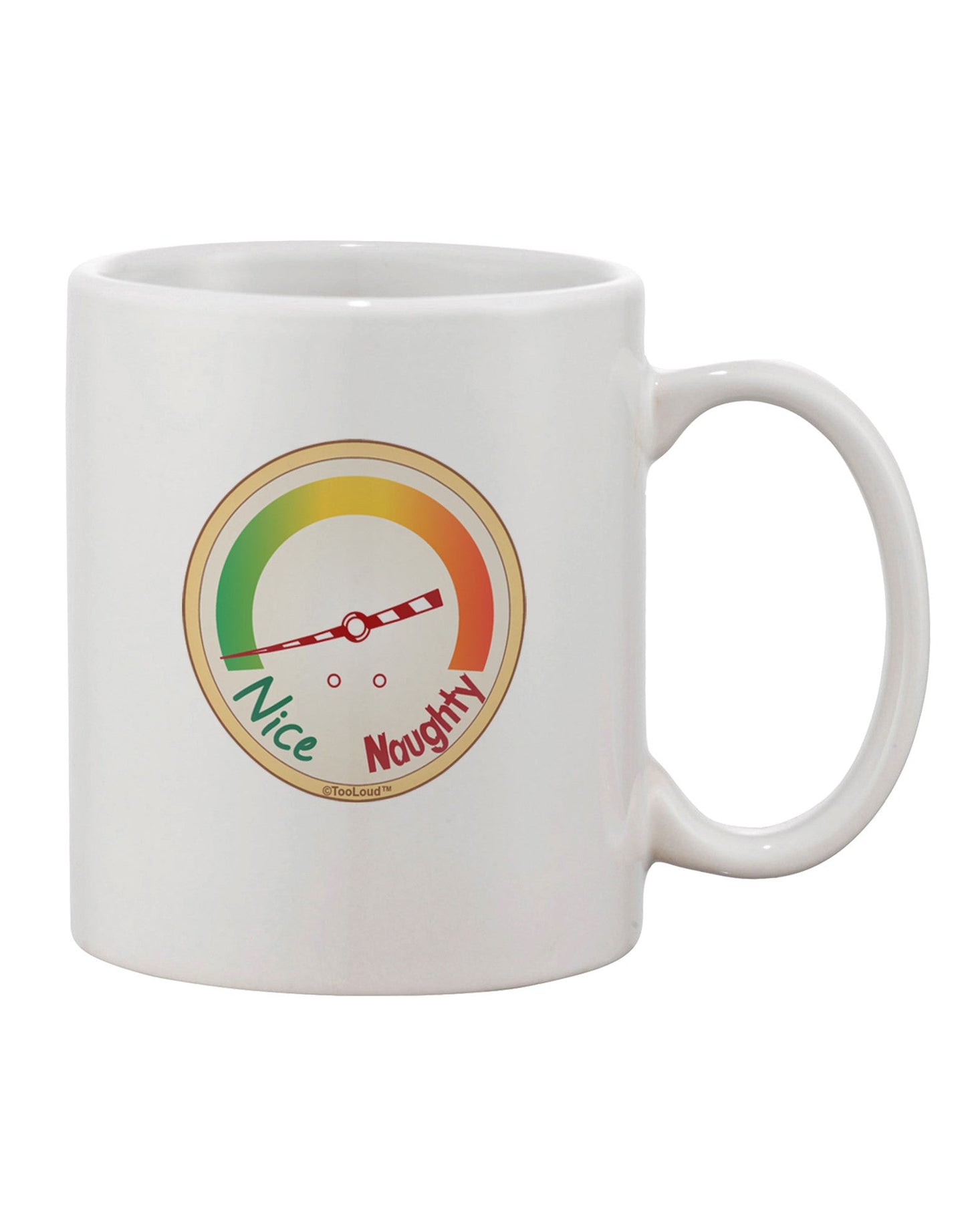 Elevate Your Morning Brew Experience with the Exquisite Naughty or Nice Meter Nice Printed 11 oz Coffee Mug - TooLoud-11 OZ Coffee Mug-TooLoud-White-Davson Sales