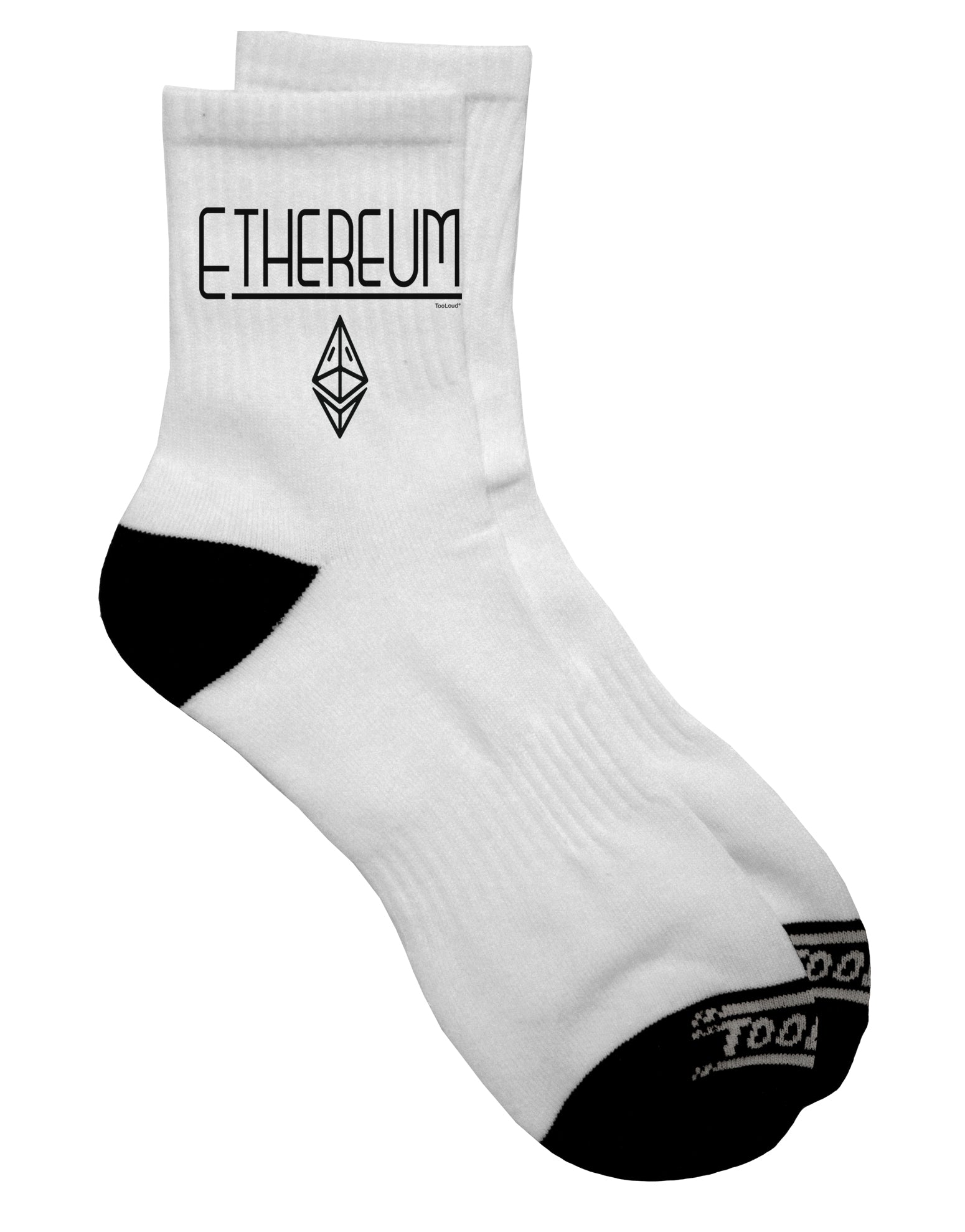 Ethereum Dark Adult Socks - A Stylish Addition to Your Wardrobe - TooLoud-Socks-TooLoud-Short-Ladies-4-6-Davson Sales