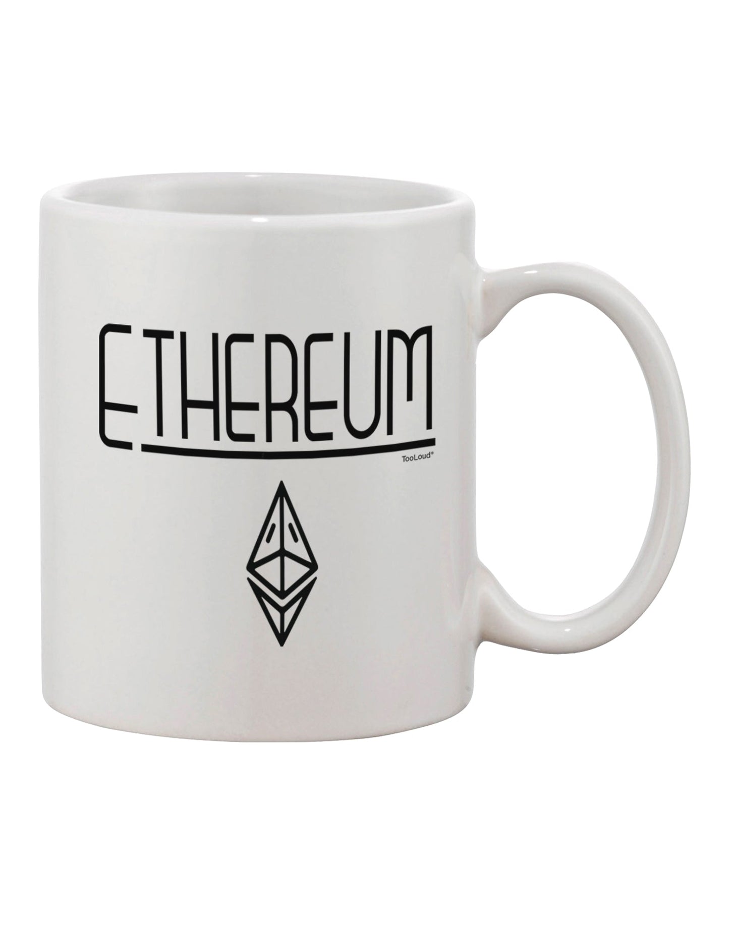 Ethereum Logo Printed 11 oz Coffee Mug - Expertly Crafted Drinkware-11 OZ Coffee Mug-TooLoud-Davson Sales