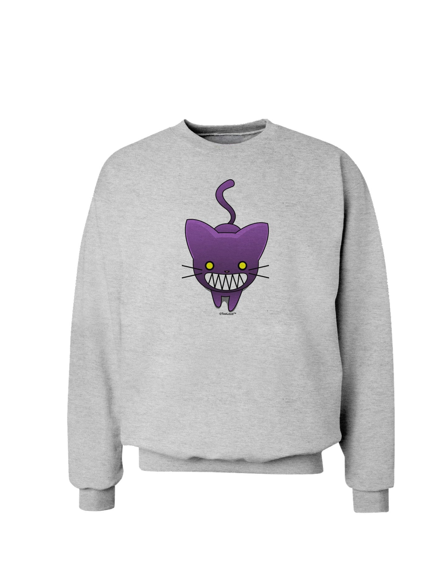 Evil Kitty Sweatshirt-Sweatshirts-TooLoud-AshGray-Small-Davson Sales