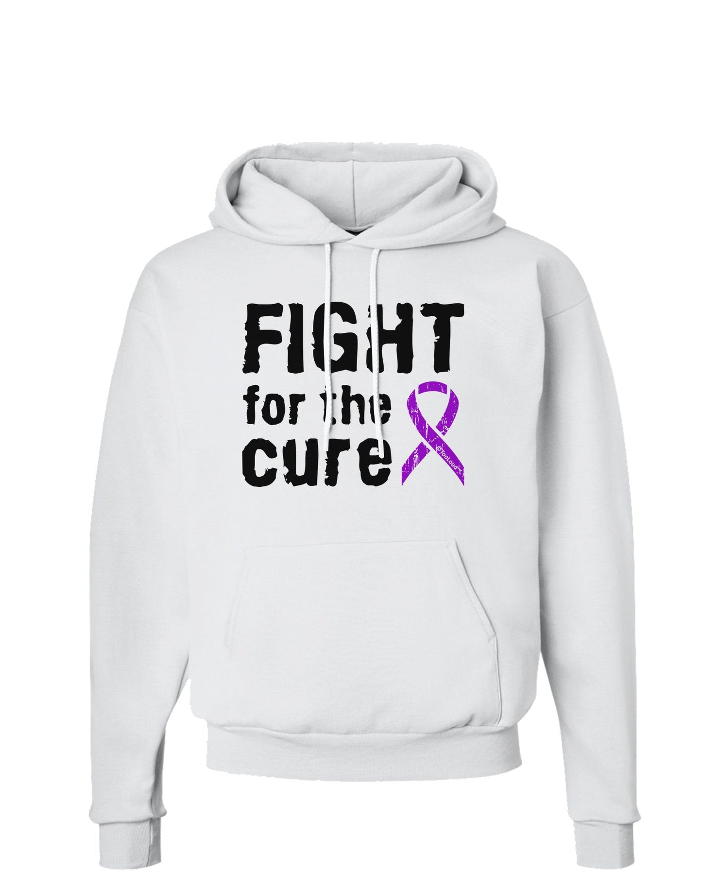 Fight for the Cure - Purple Ribbon Crohn’s Disease Hoodie Sweatshirt-Hoodie-TooLoud-White-Small-Davson Sales