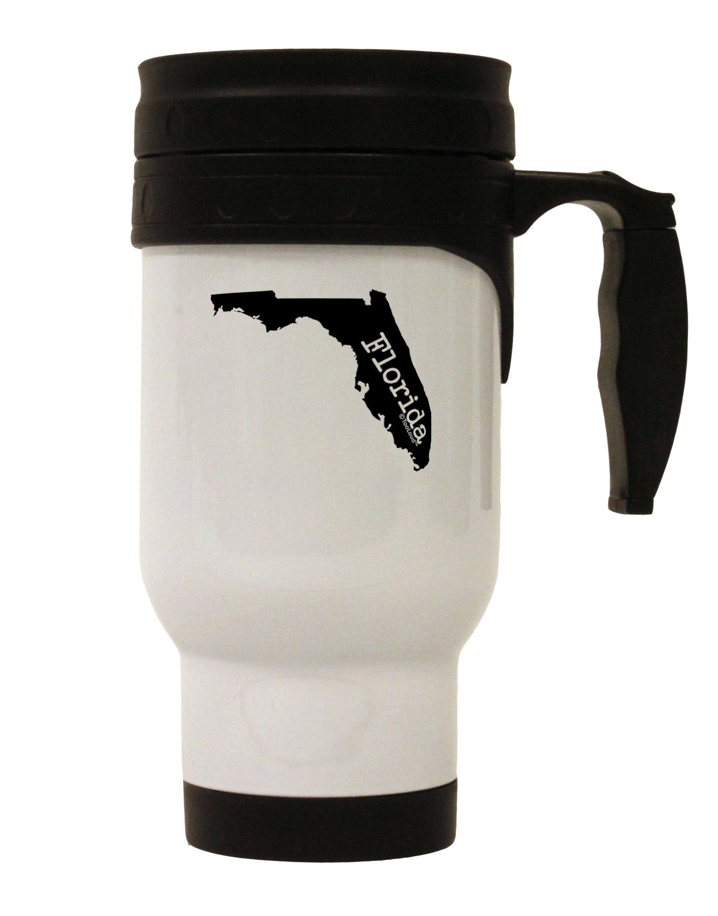 Florida - United States Shape Stainless Steel 14oz Travel Mug-Travel Mugs-TooLoud-White-Davson Sales
