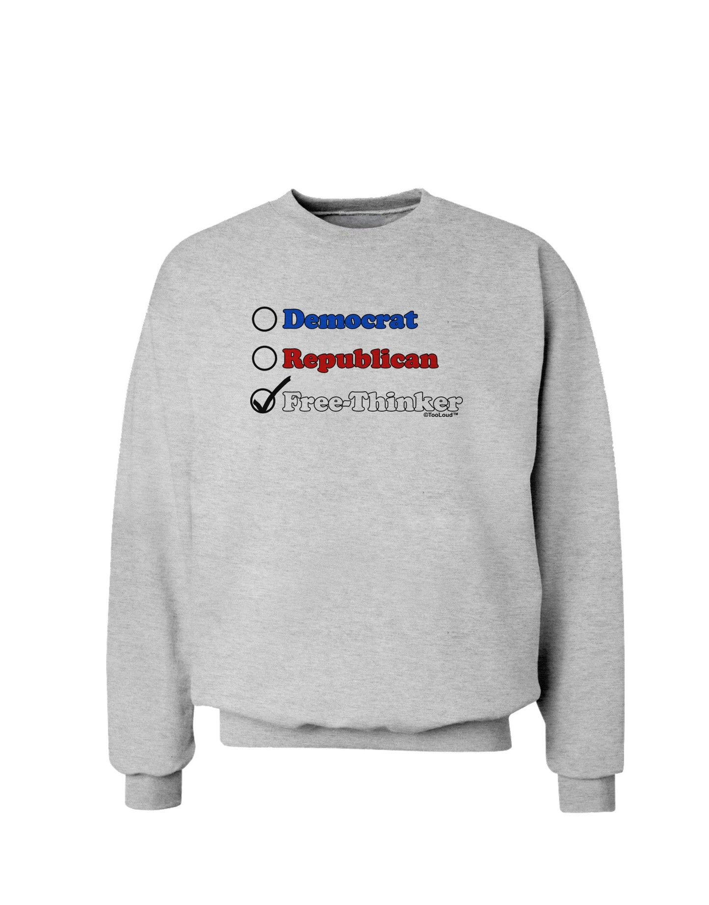 Free Thinker Checklist Sweatshirt-Sweatshirts-TooLoud-AshGray-Small-Davson Sales