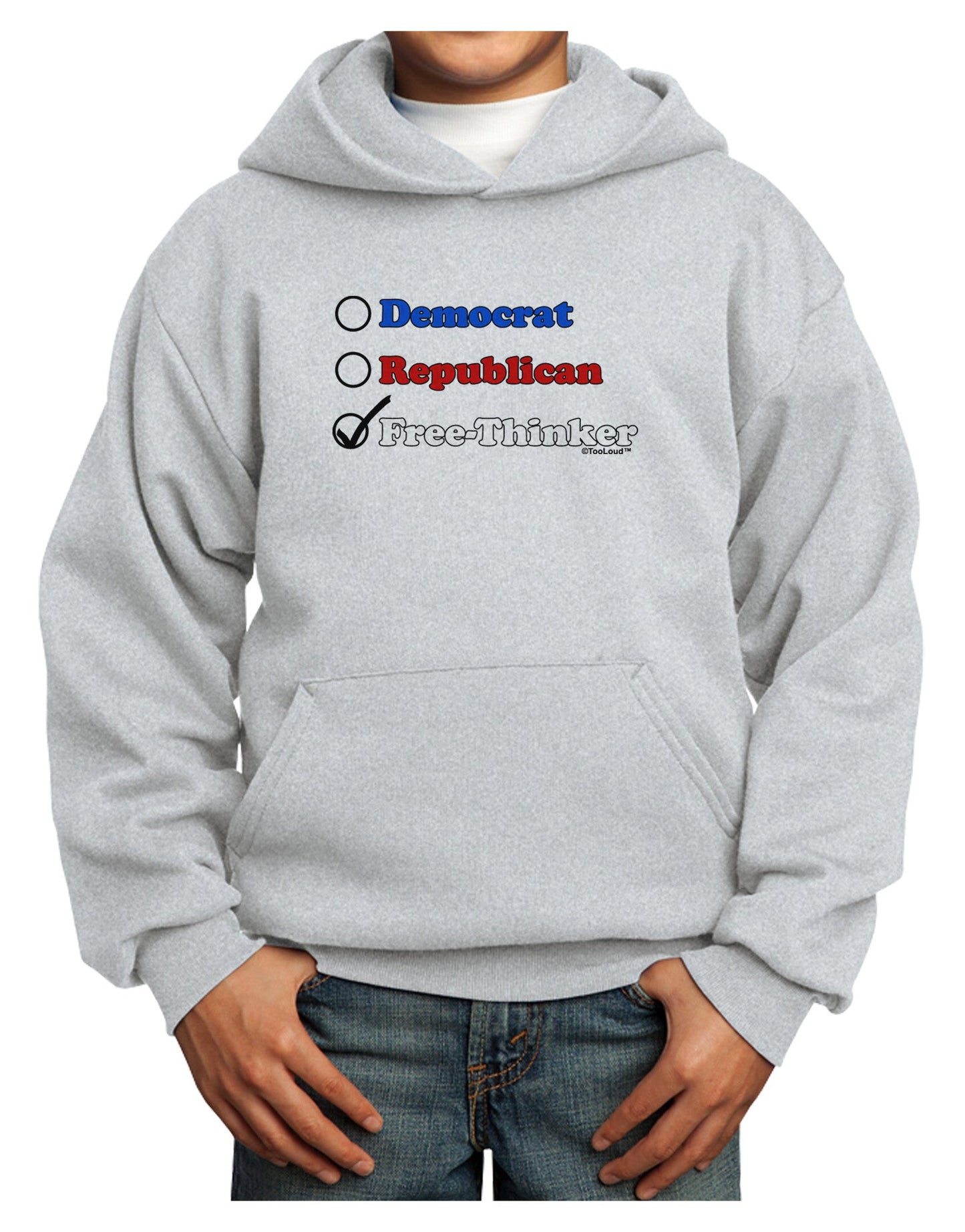 Free Thinker Checklist Youth Hoodie Pullover Sweatshirt-Youth Hoodie-TooLoud-Ash-XS-Davson Sales